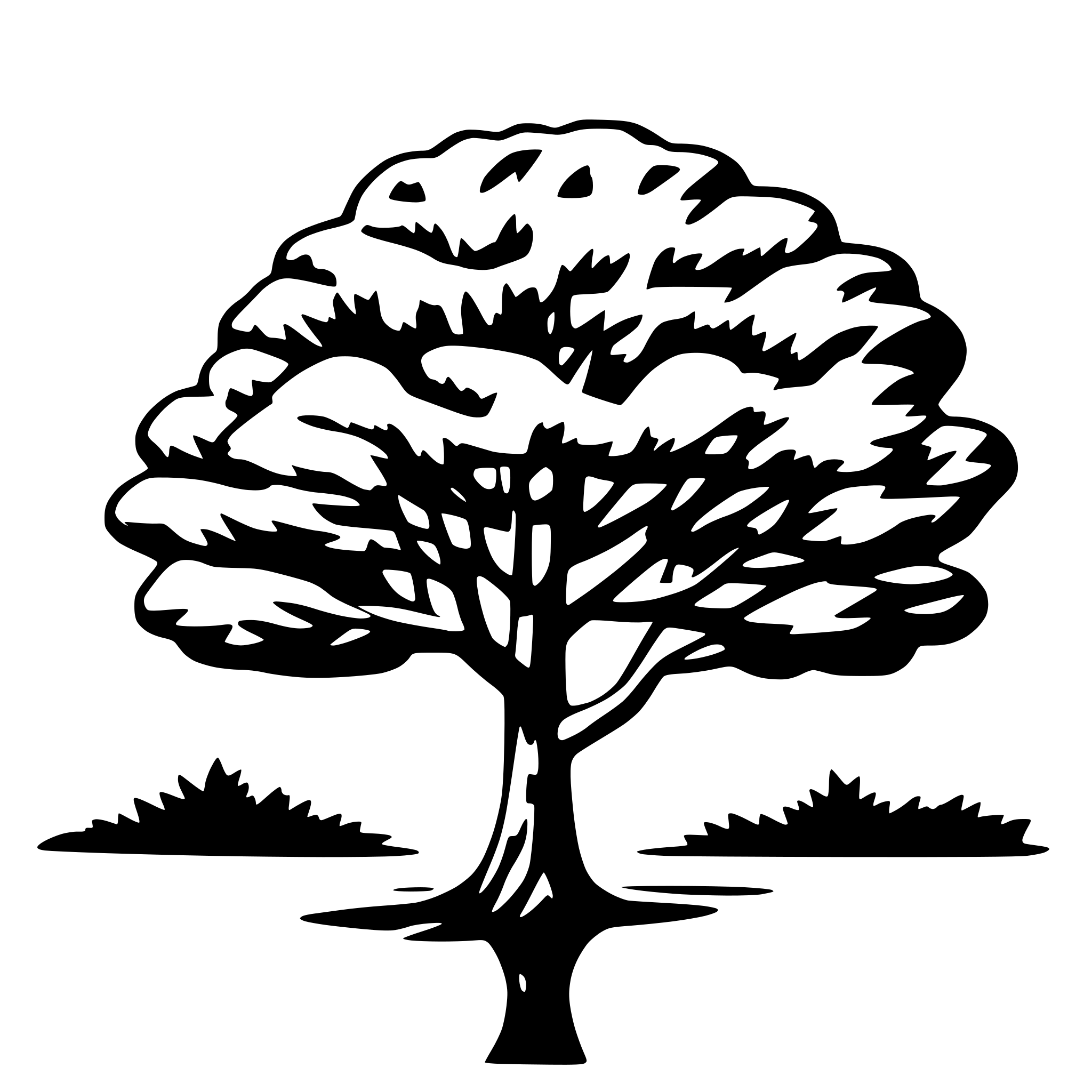 AI-generated SVG of 'single fall tree'