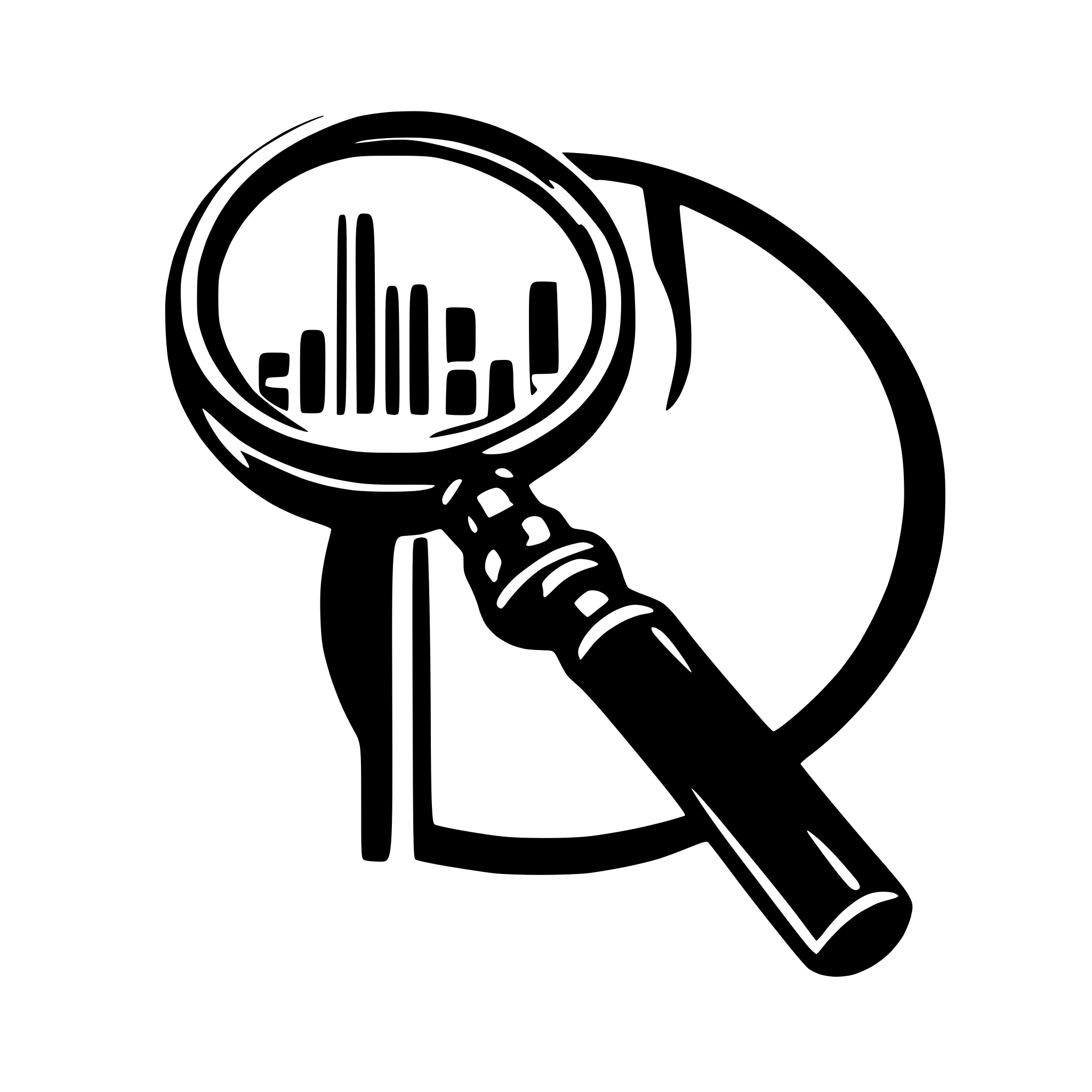 AI-generated SVG of a magnifying glass over a graph