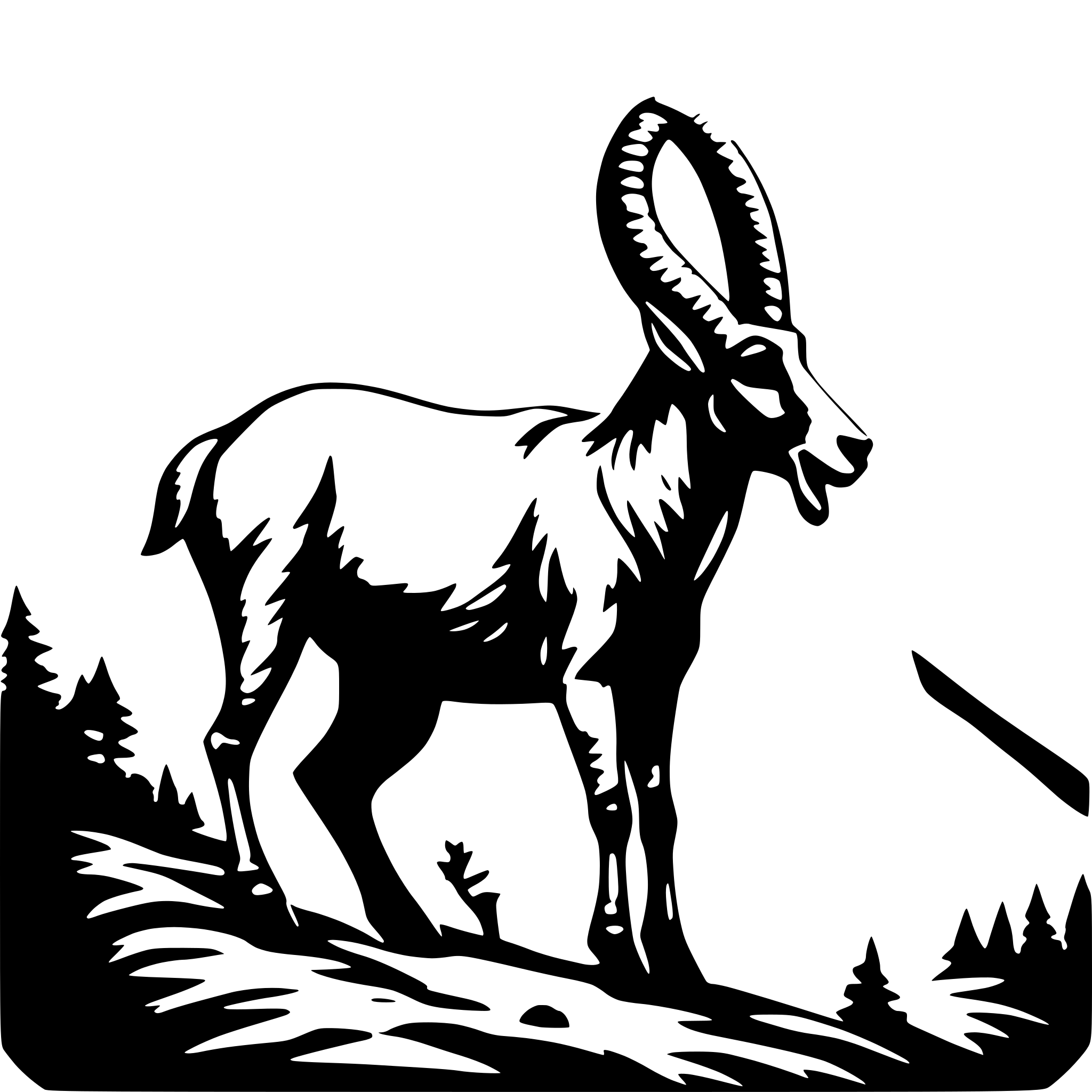 AI-generated SVG of 'ibex on the mountainside'