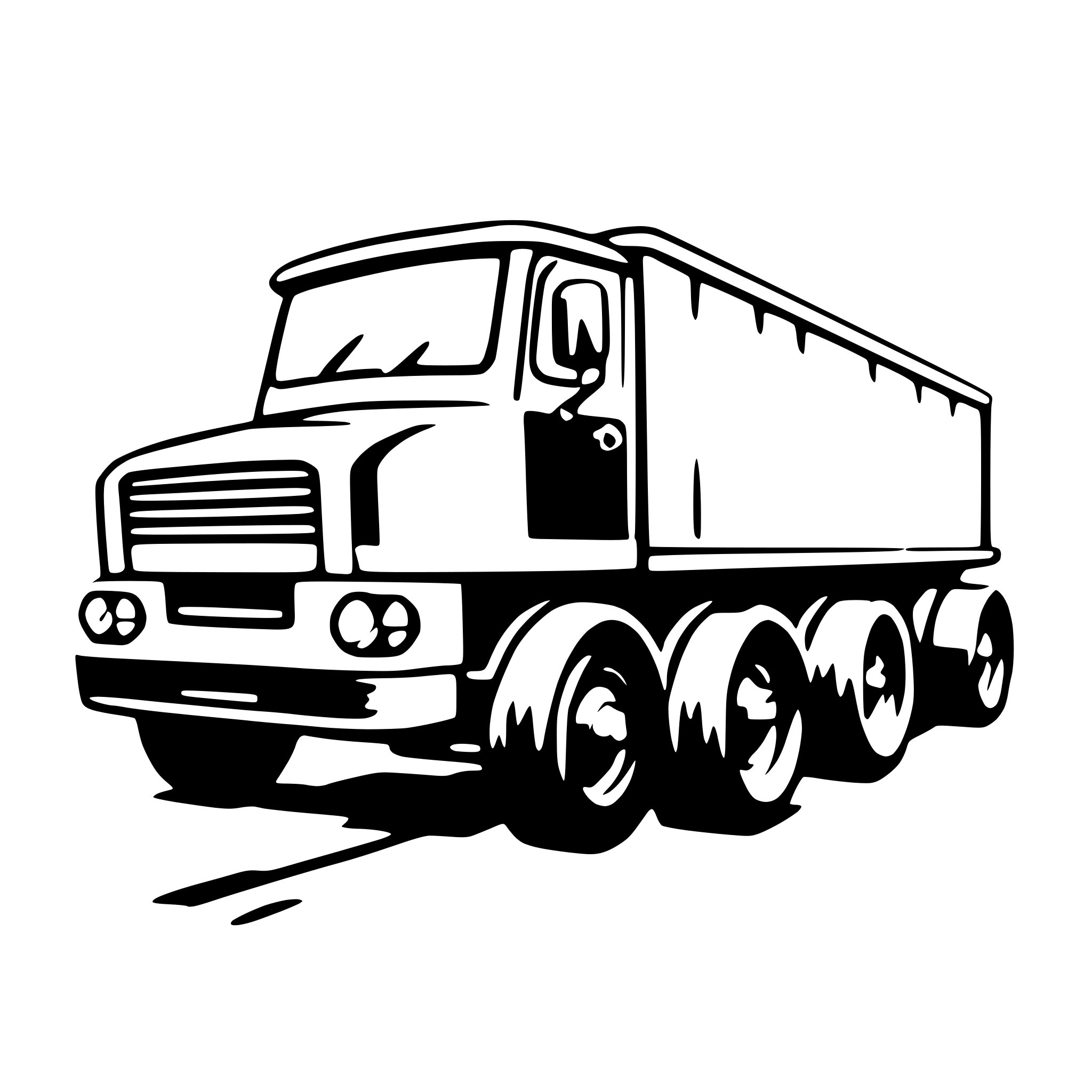 AI-generated SVG of 'flatbed truck'