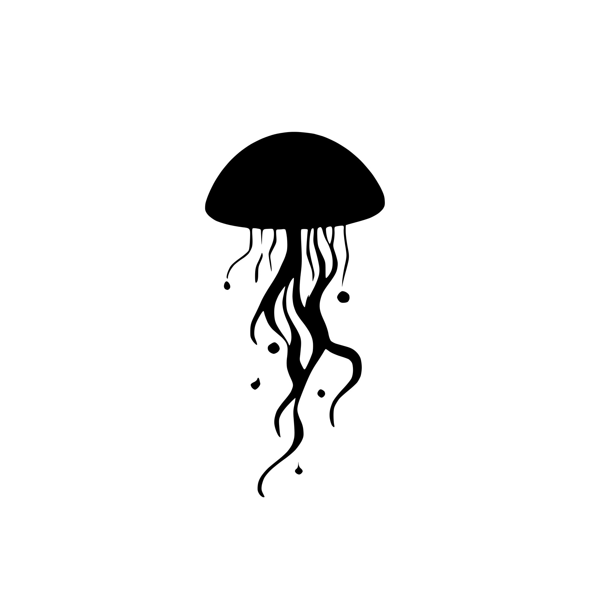 AI-generated SVG of 'jellyfish drifting in the ocean'