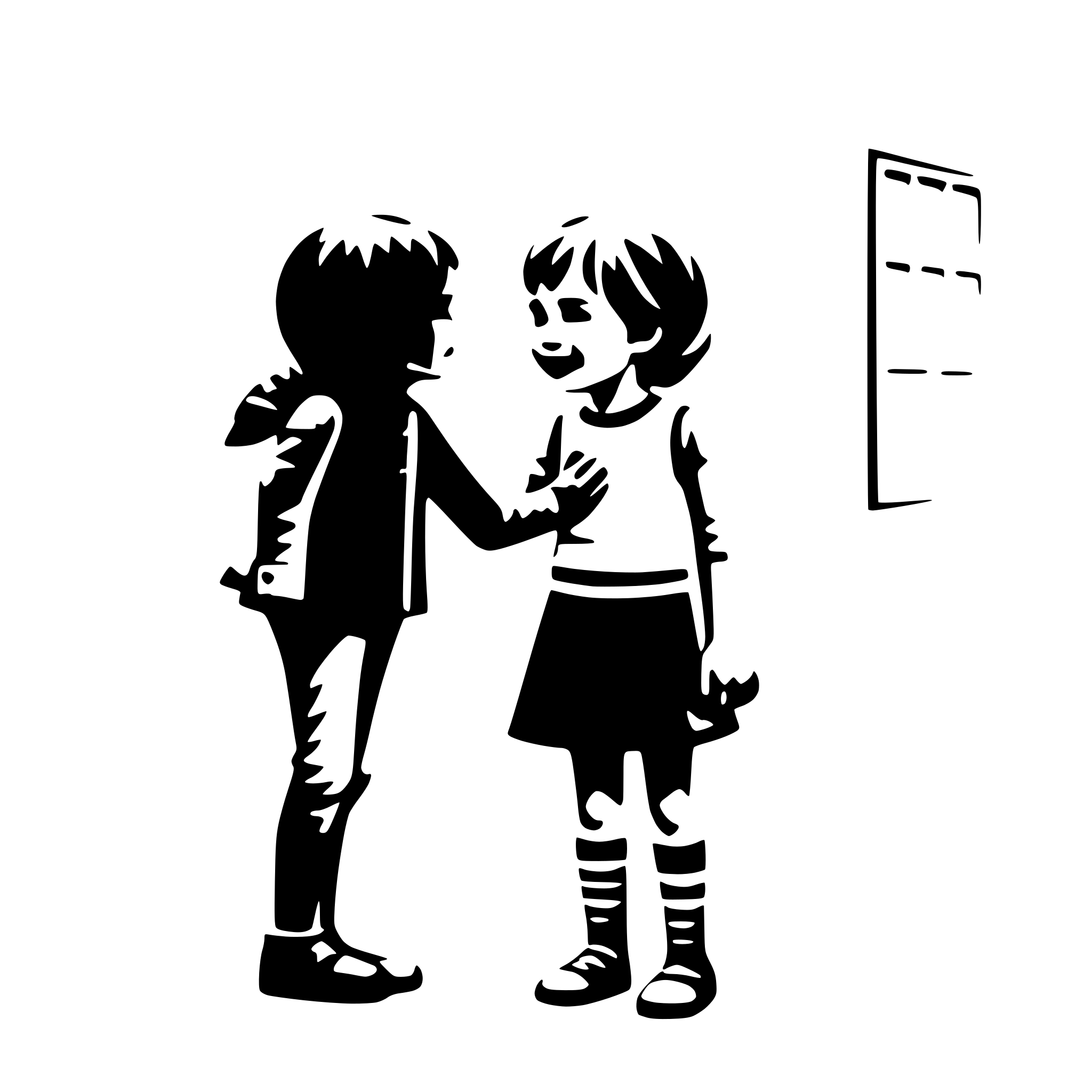 AI-generated SVG of a Toddler saying goodbye to the kindergarden