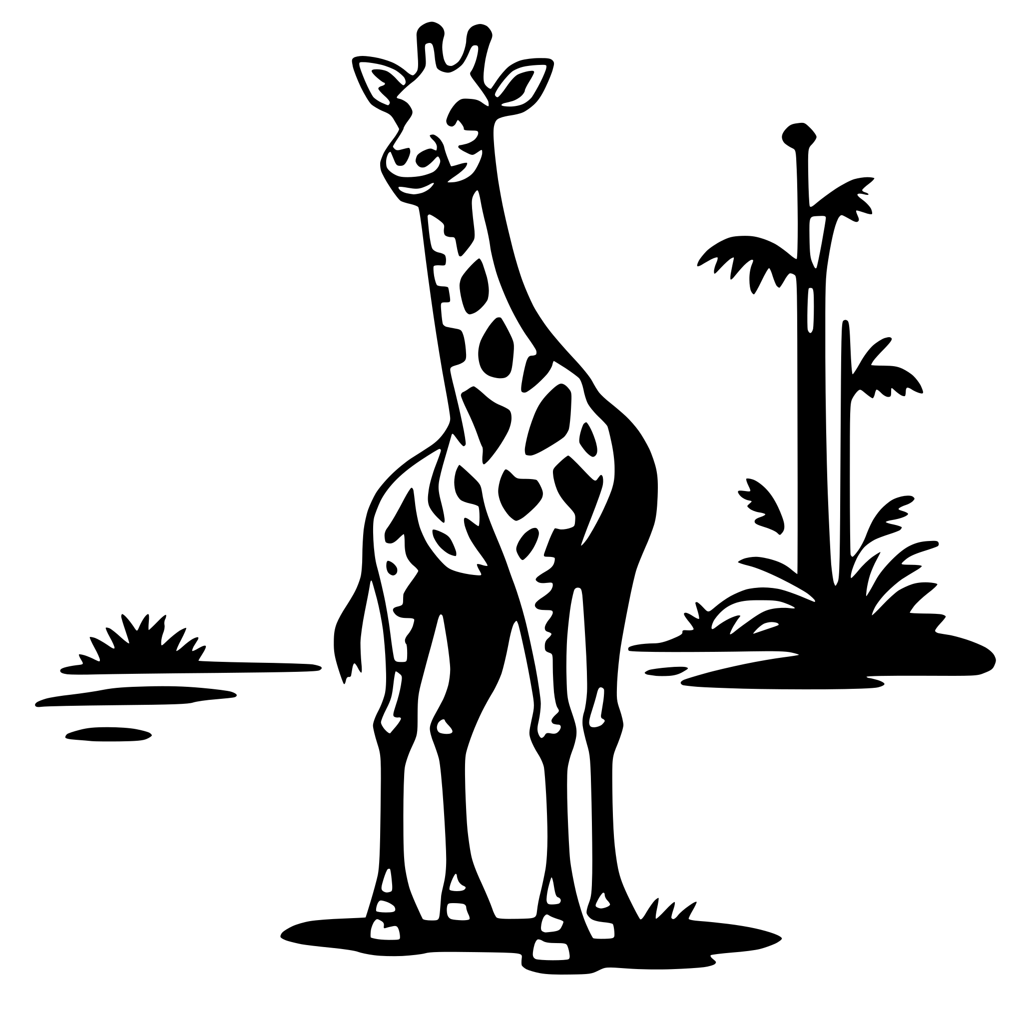AI-generated SVG of 'giraffe'