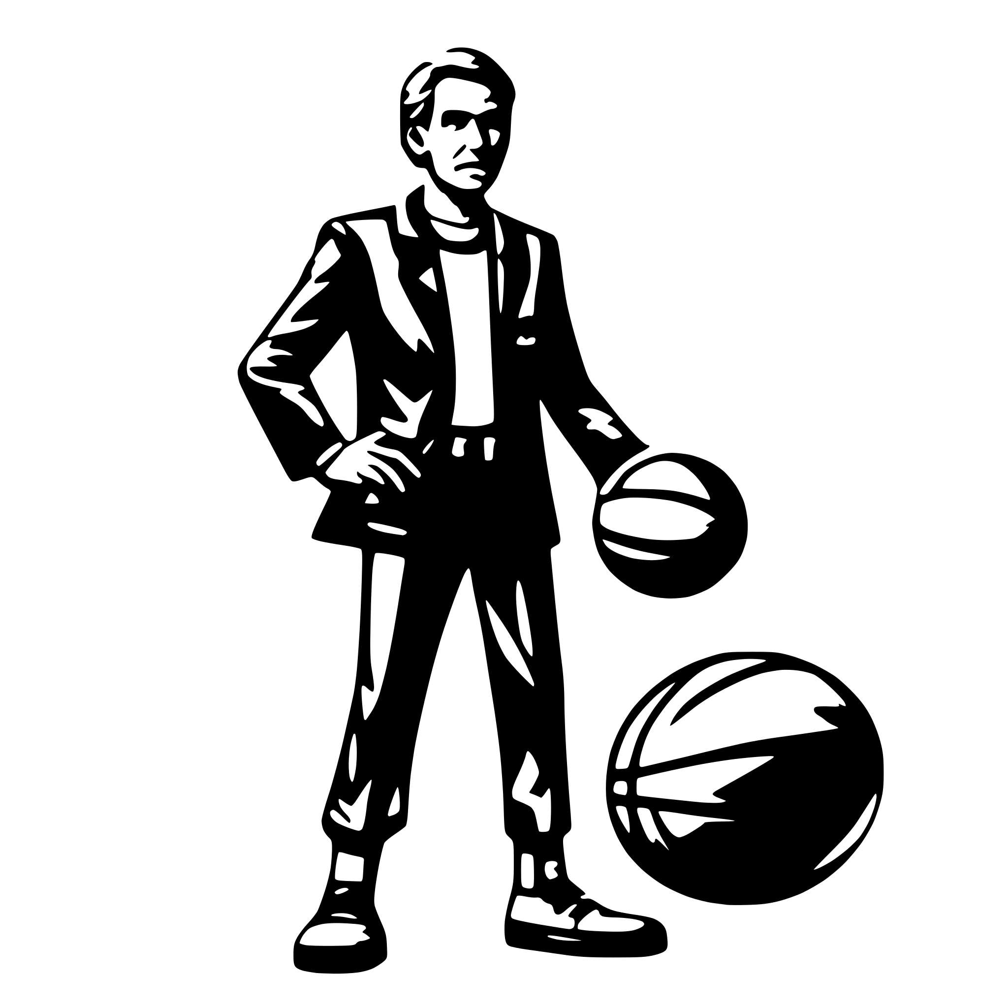 AI-generated SVG of 'basketball coach'