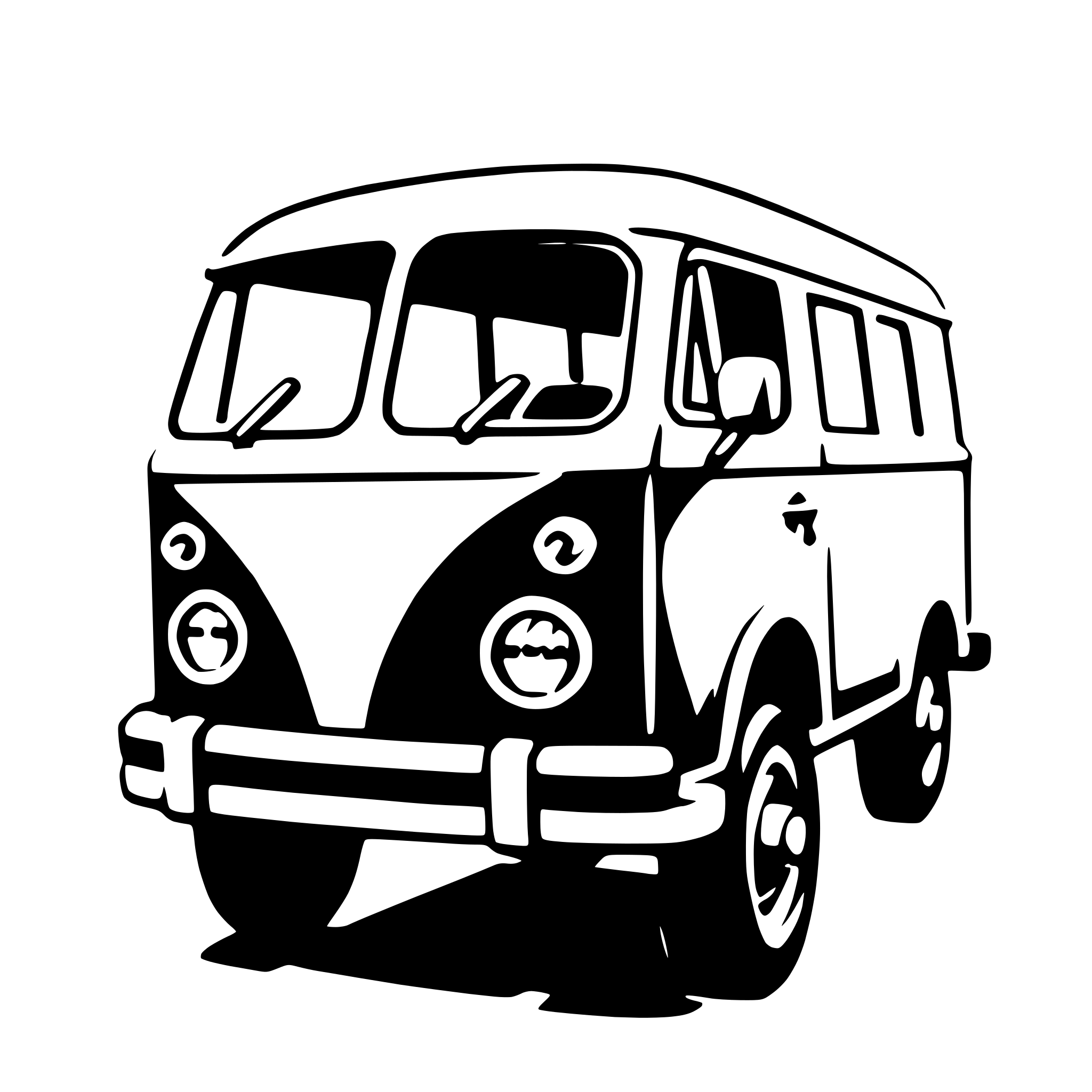 AI-generated SVG of 'minibus'