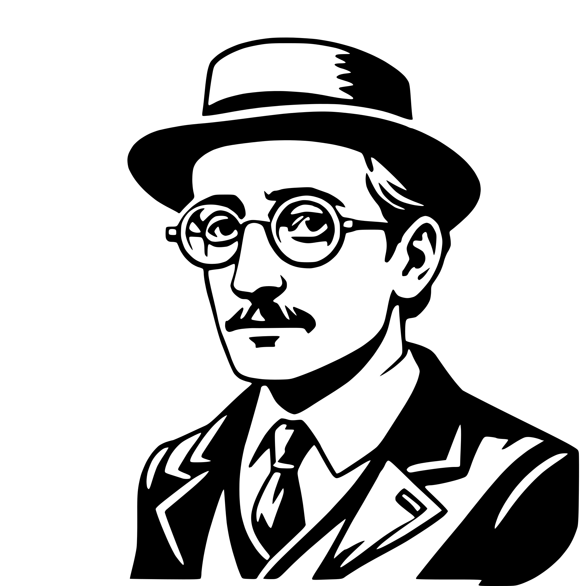 AI-generated SVG of a james joyce