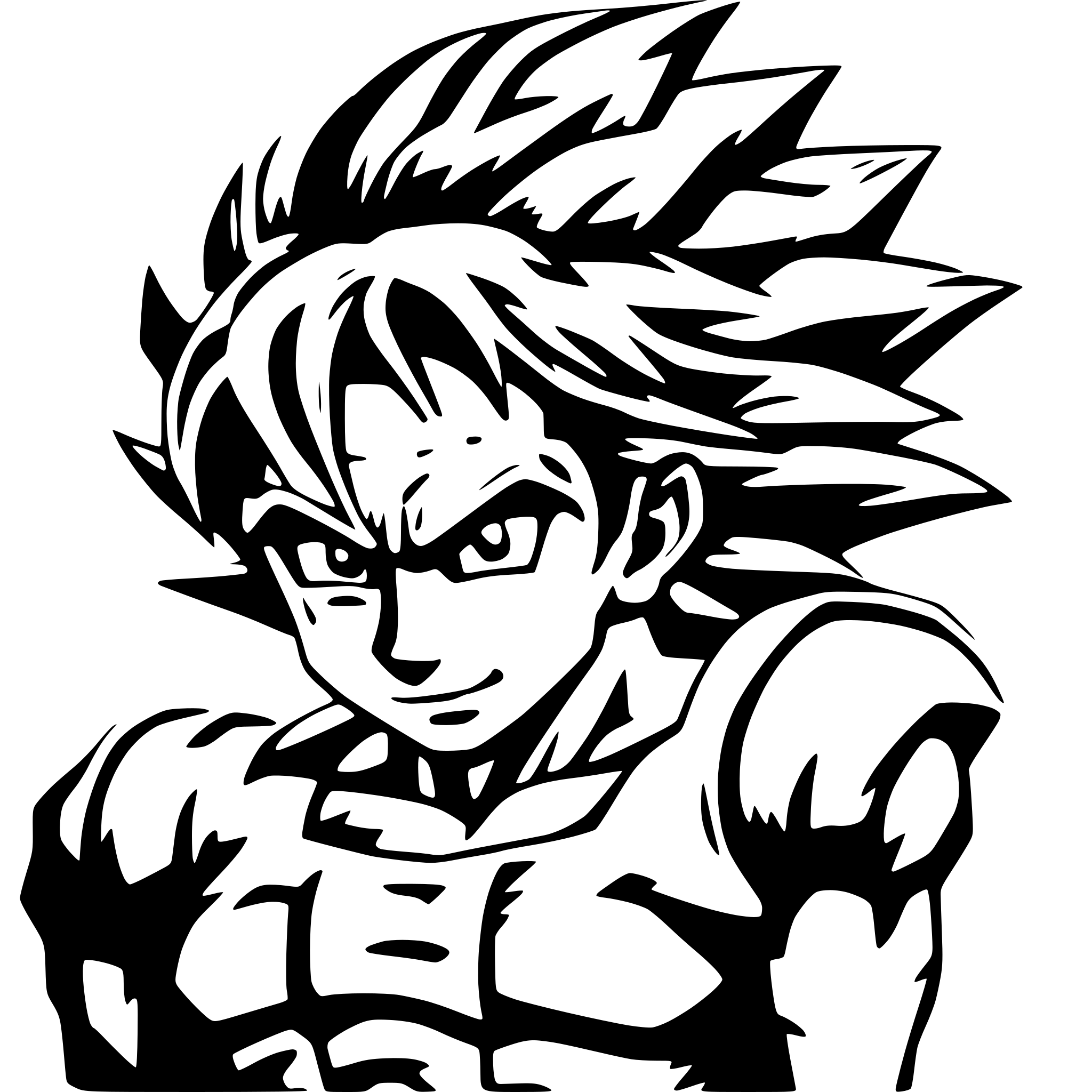 AI-generated SVG of 'dragonball goku back muscle'