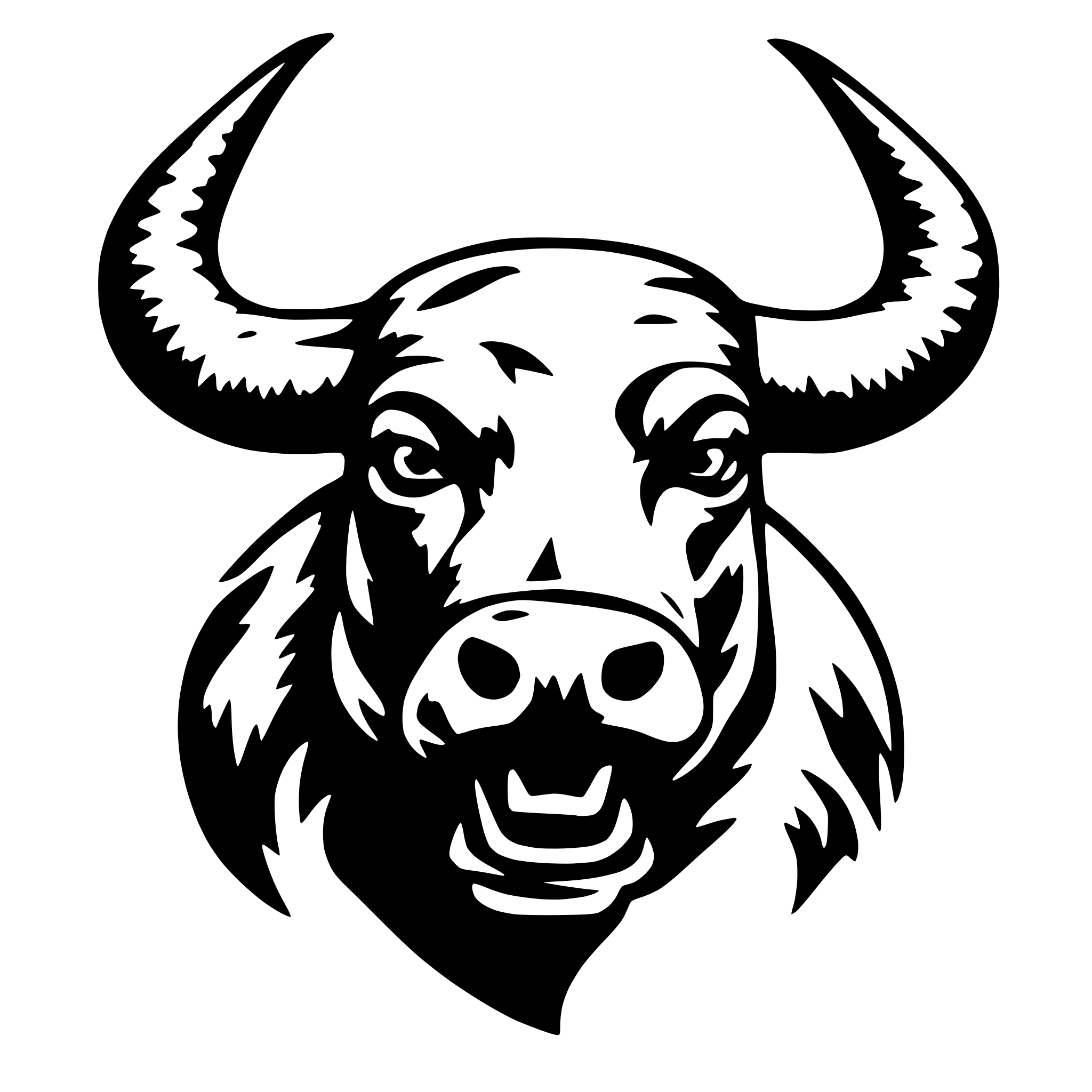 AI-generated SVG of 'angry bull art with art'