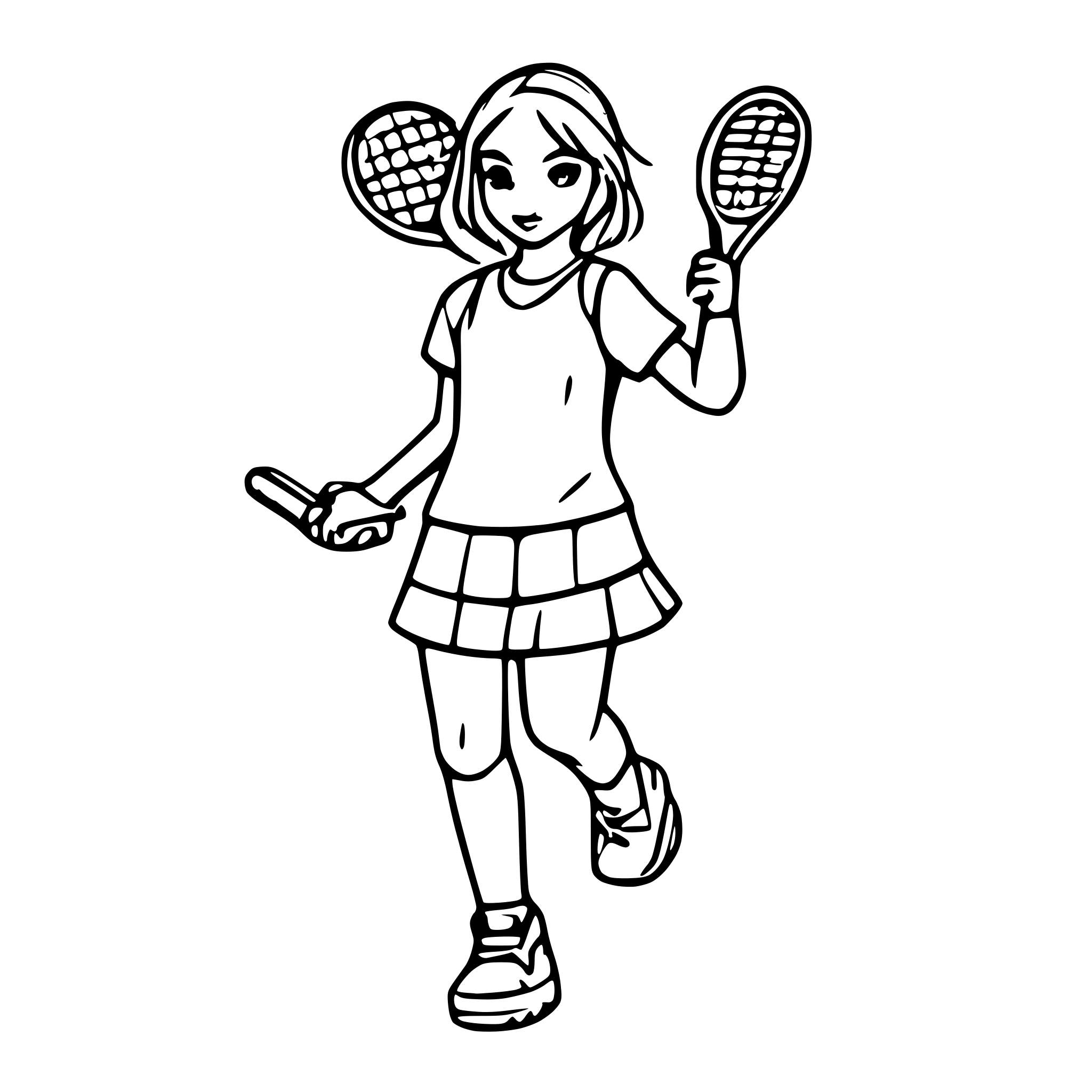 AI-generated SVG of a a tennis player