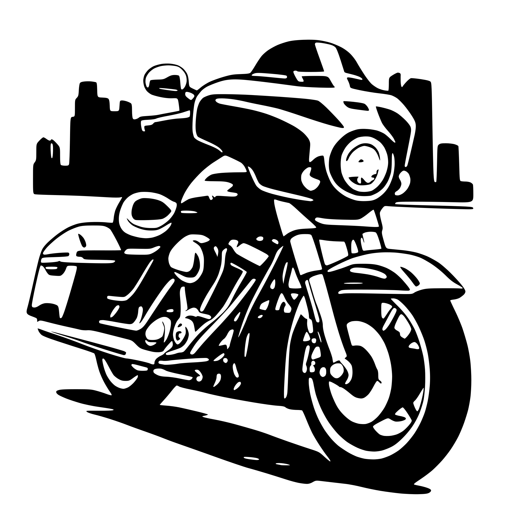 AI-generated SVG of 'HARLEY DAVIDSON STREET GLIDE'