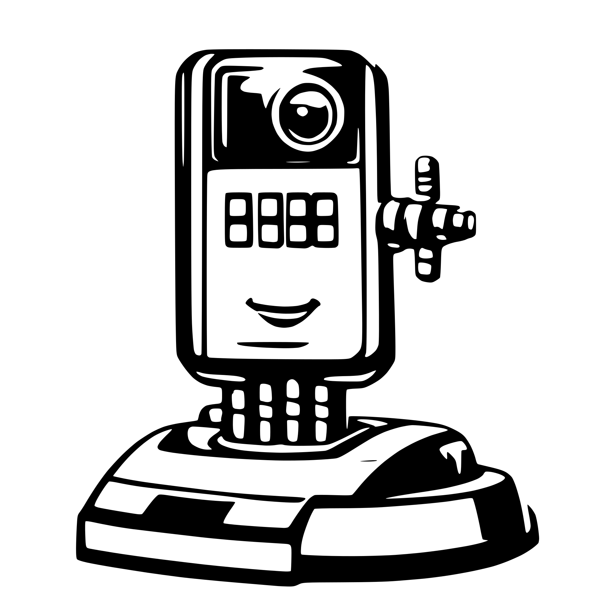 AI-generated SVG of a mobile phone like a robot