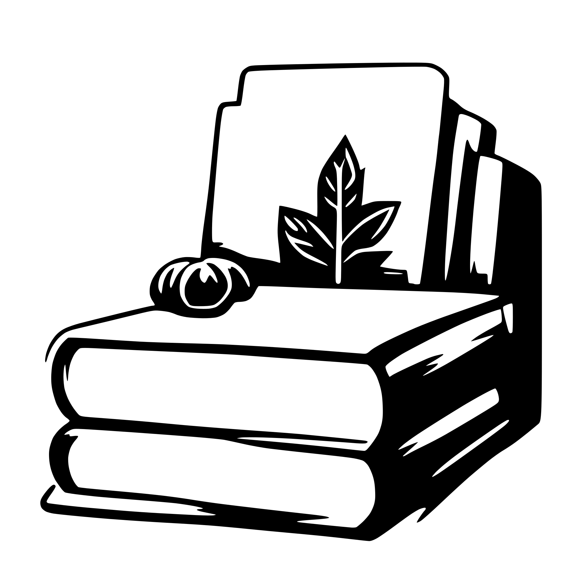 AI-generated SVG of a book