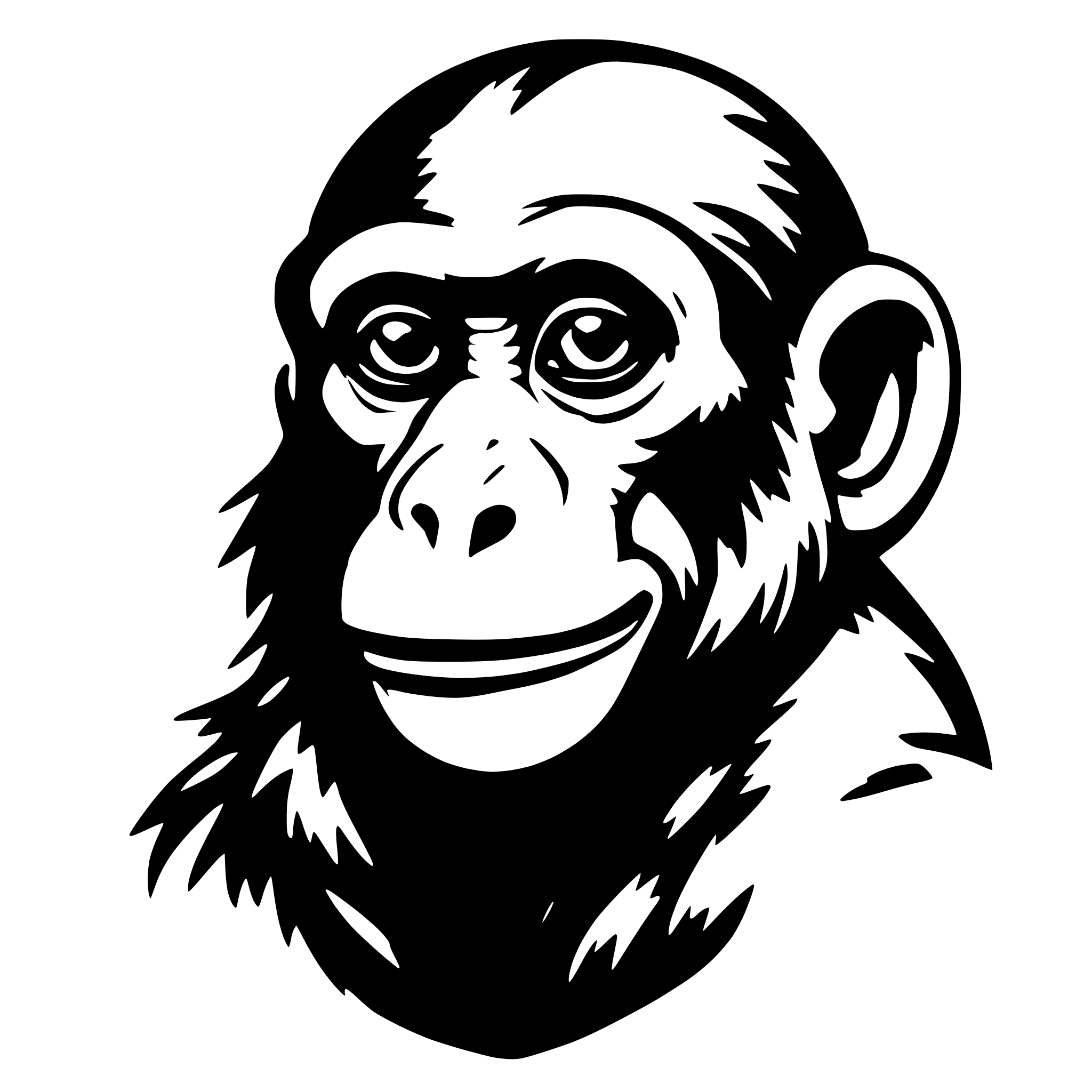 AI-generated SVG of a monkey