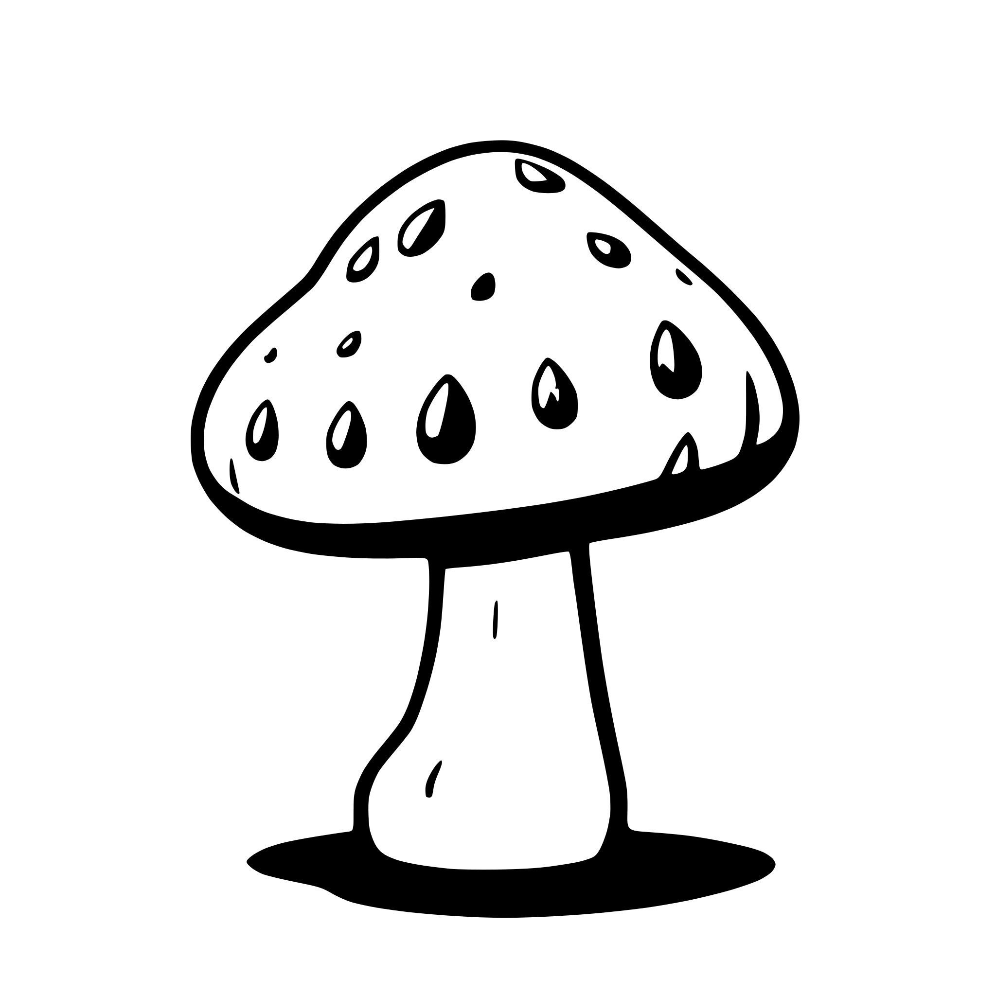 AI-generated SVG of a mushrooms
