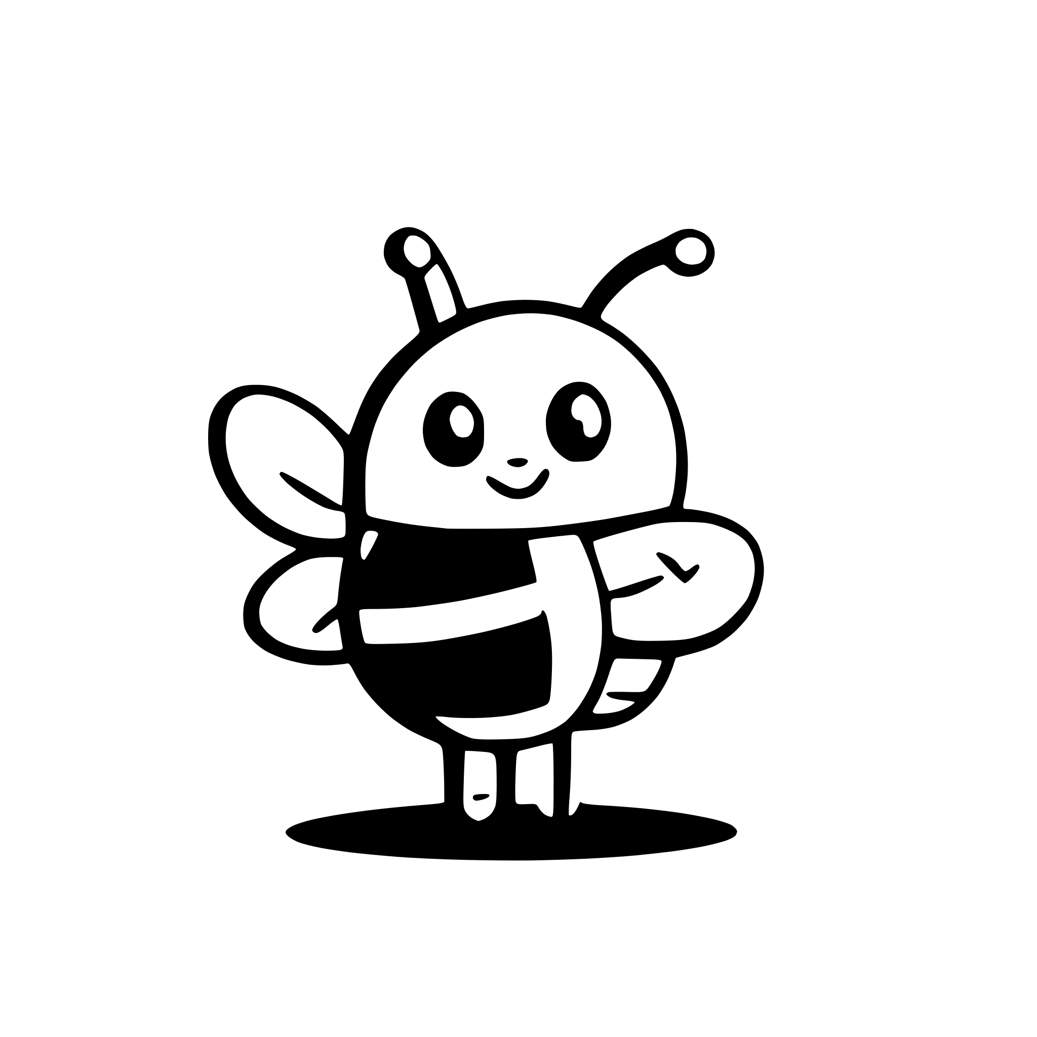 AI-generated SVG of a cute bee