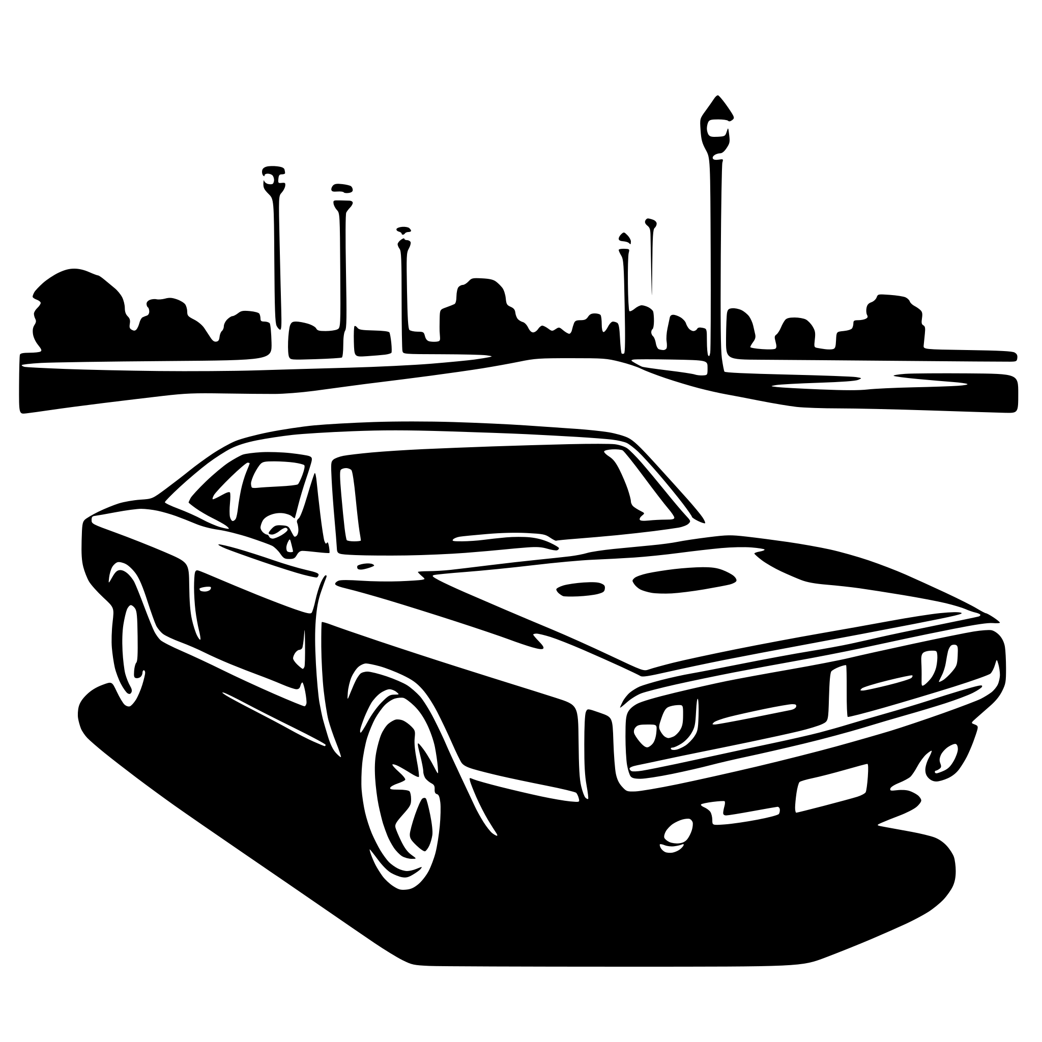 AI-generated SVG of 'dodge charger  rt'
