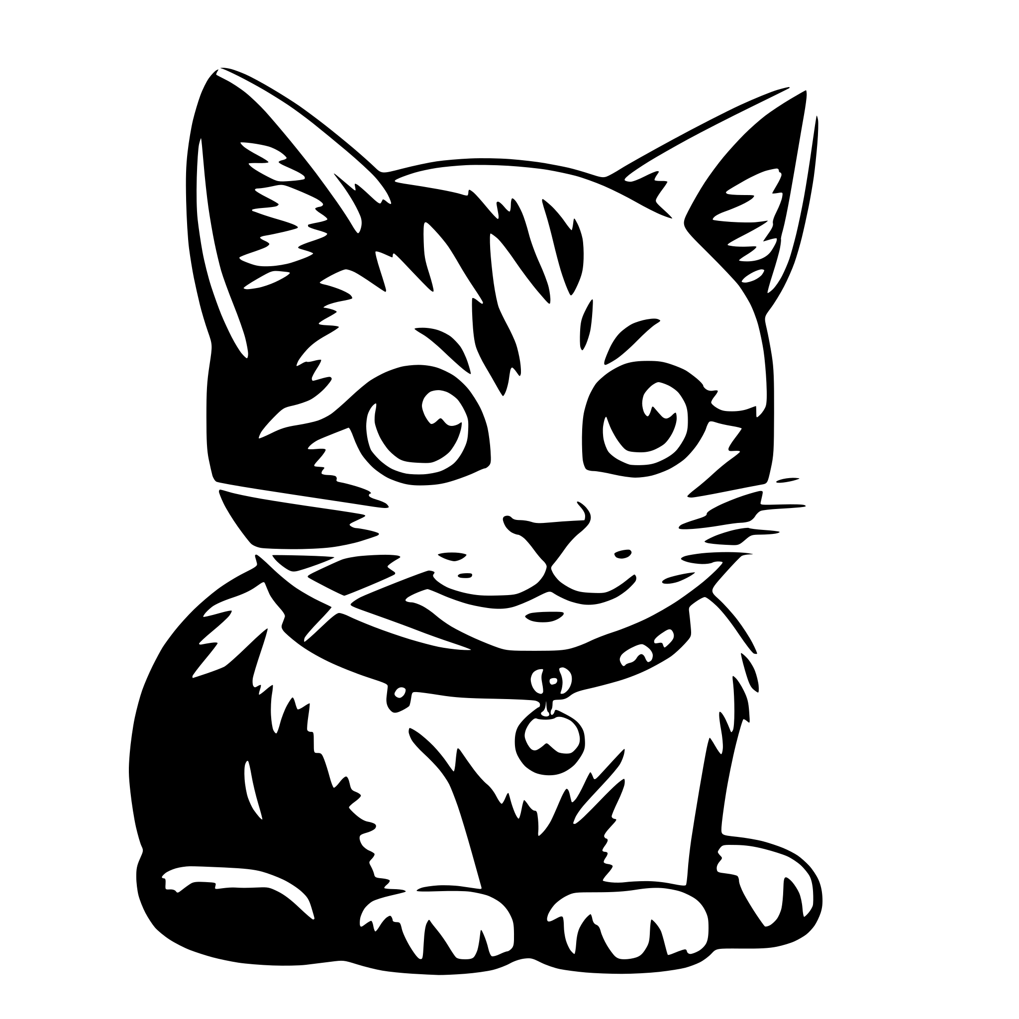 AI-generated SVG of 'A Christmas cat wich is cute'