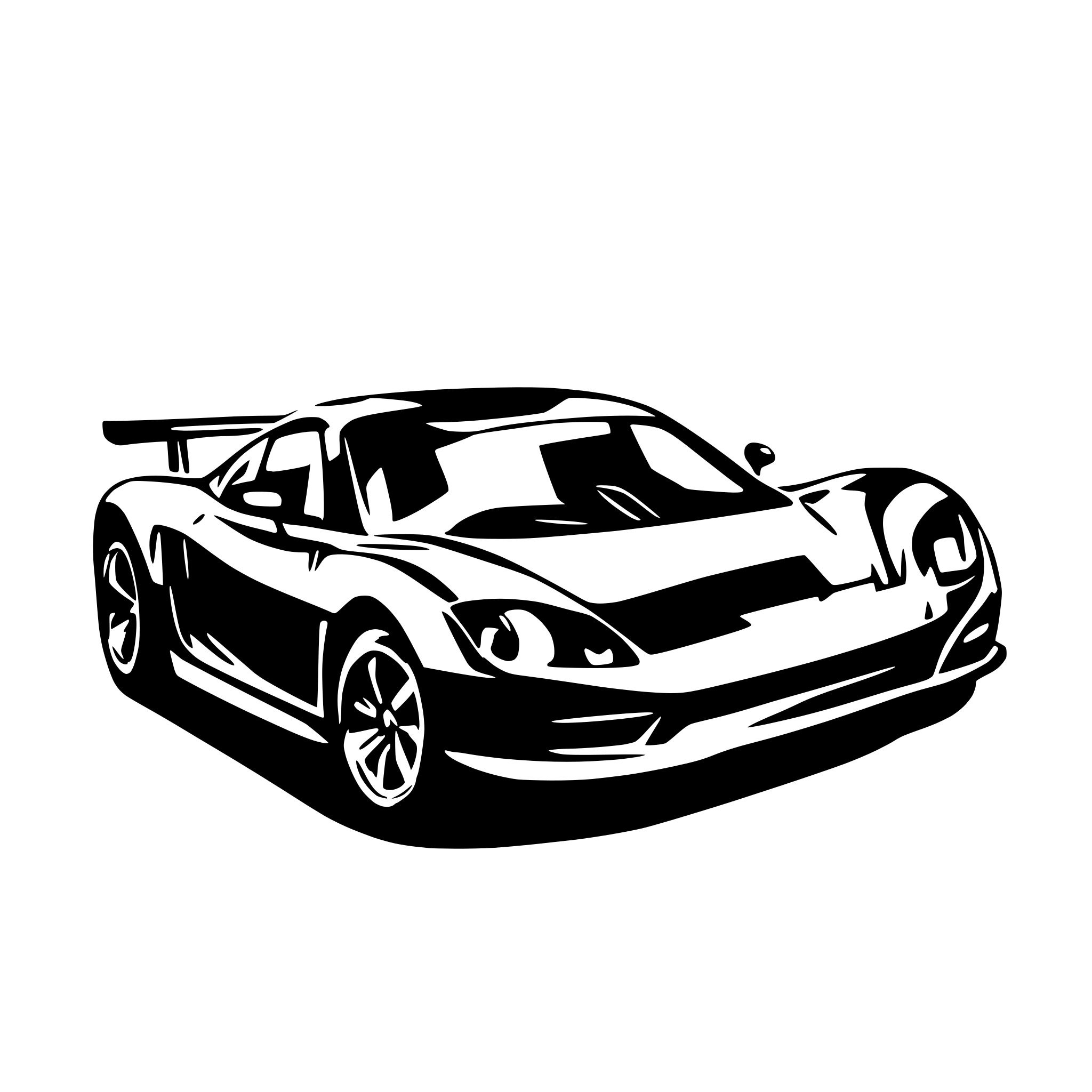AI-generated SVG of 'sports car fast moving'
