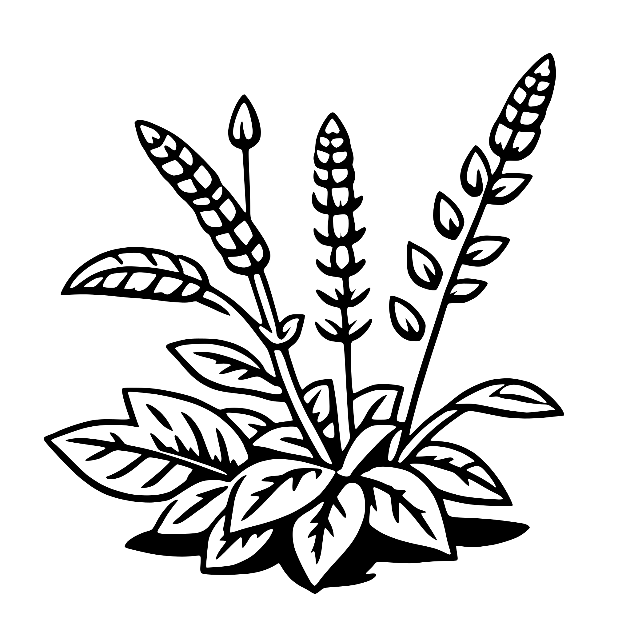 AI-generated SVG of a salvia