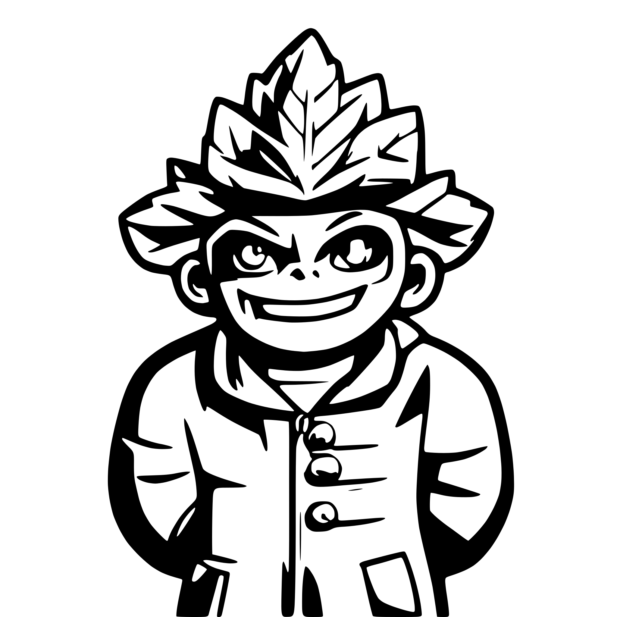 AI-generated SVG of a Cannabis ape