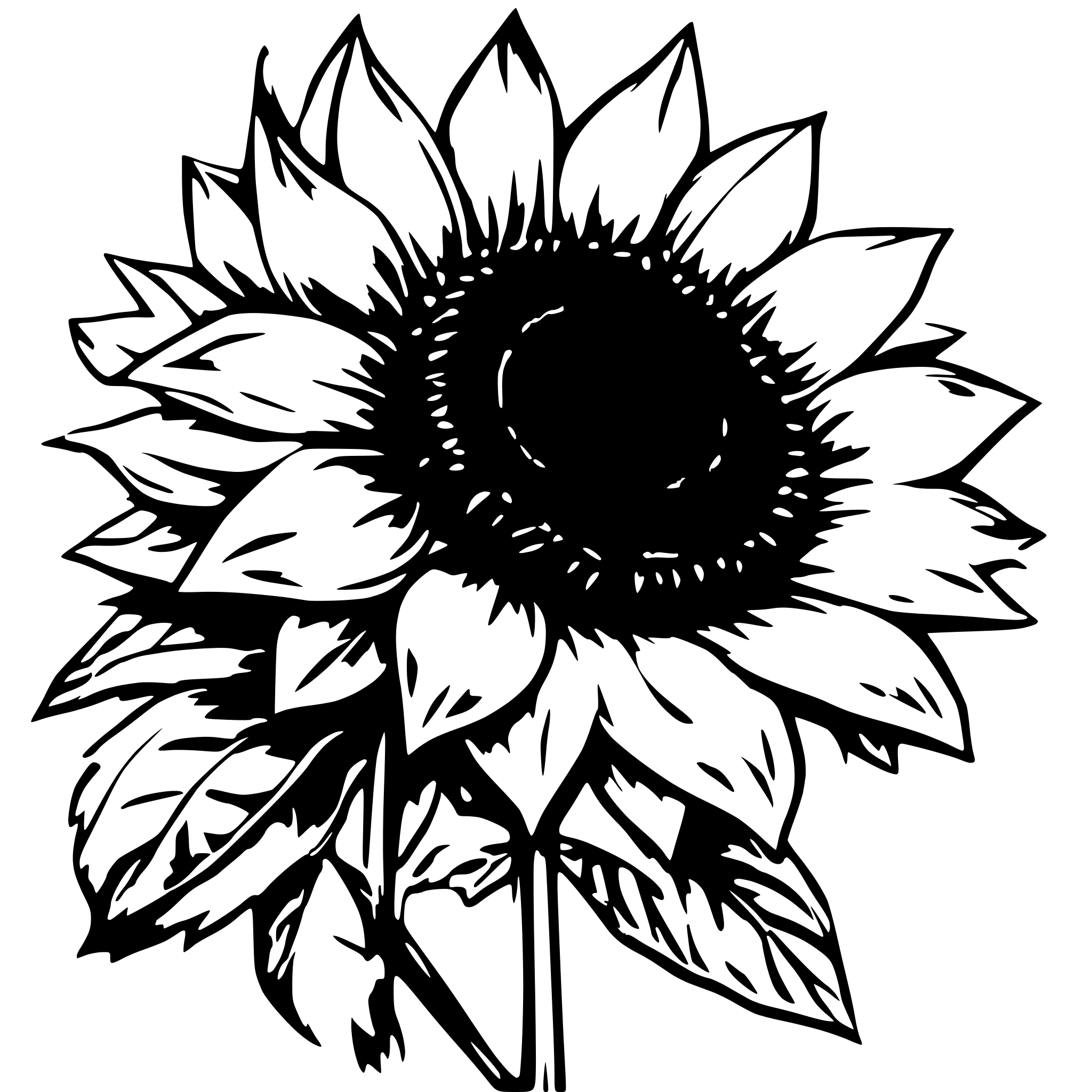 AI-generated SVG of a Sunflower with flower
