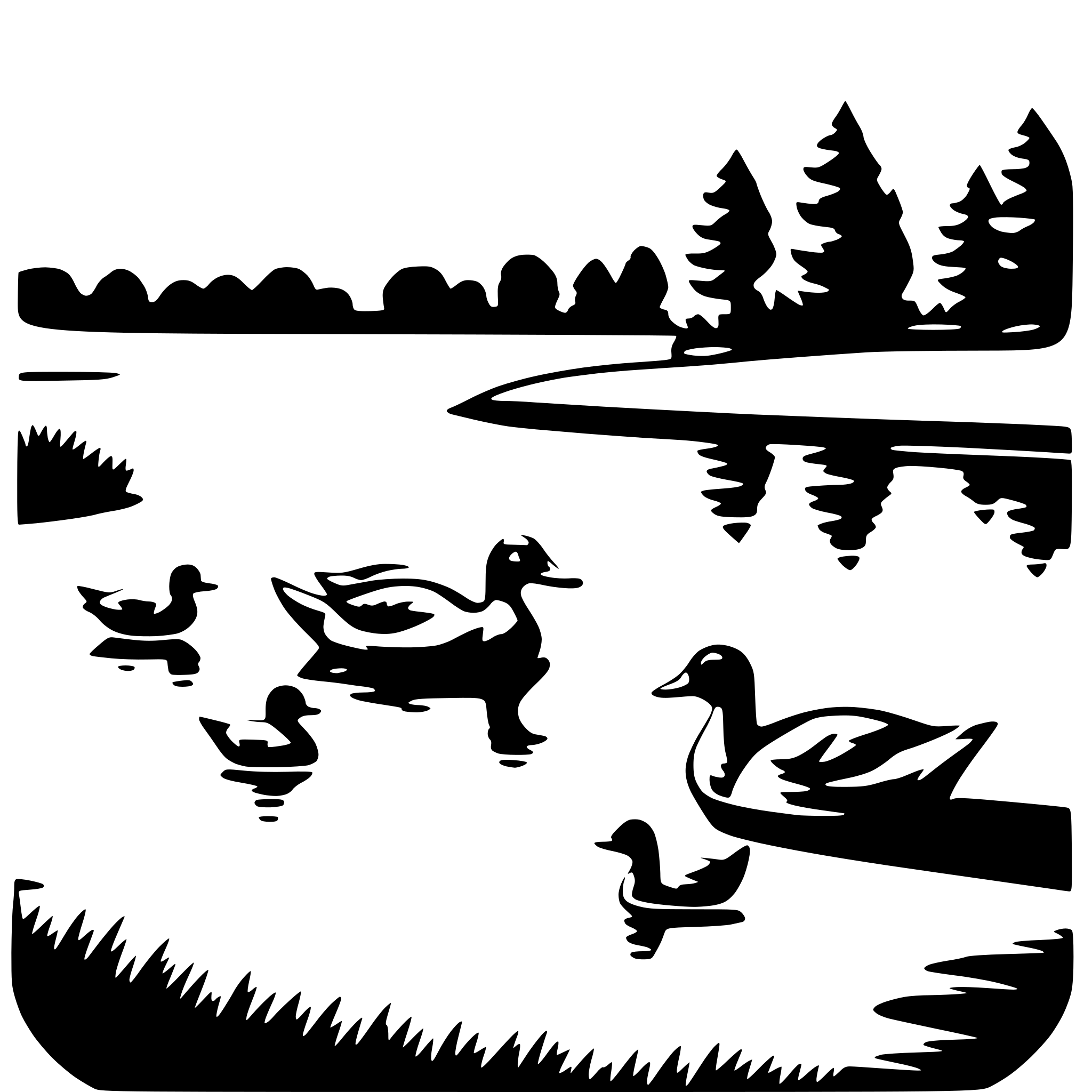 AI-generated SVG of 'lake with ducks'