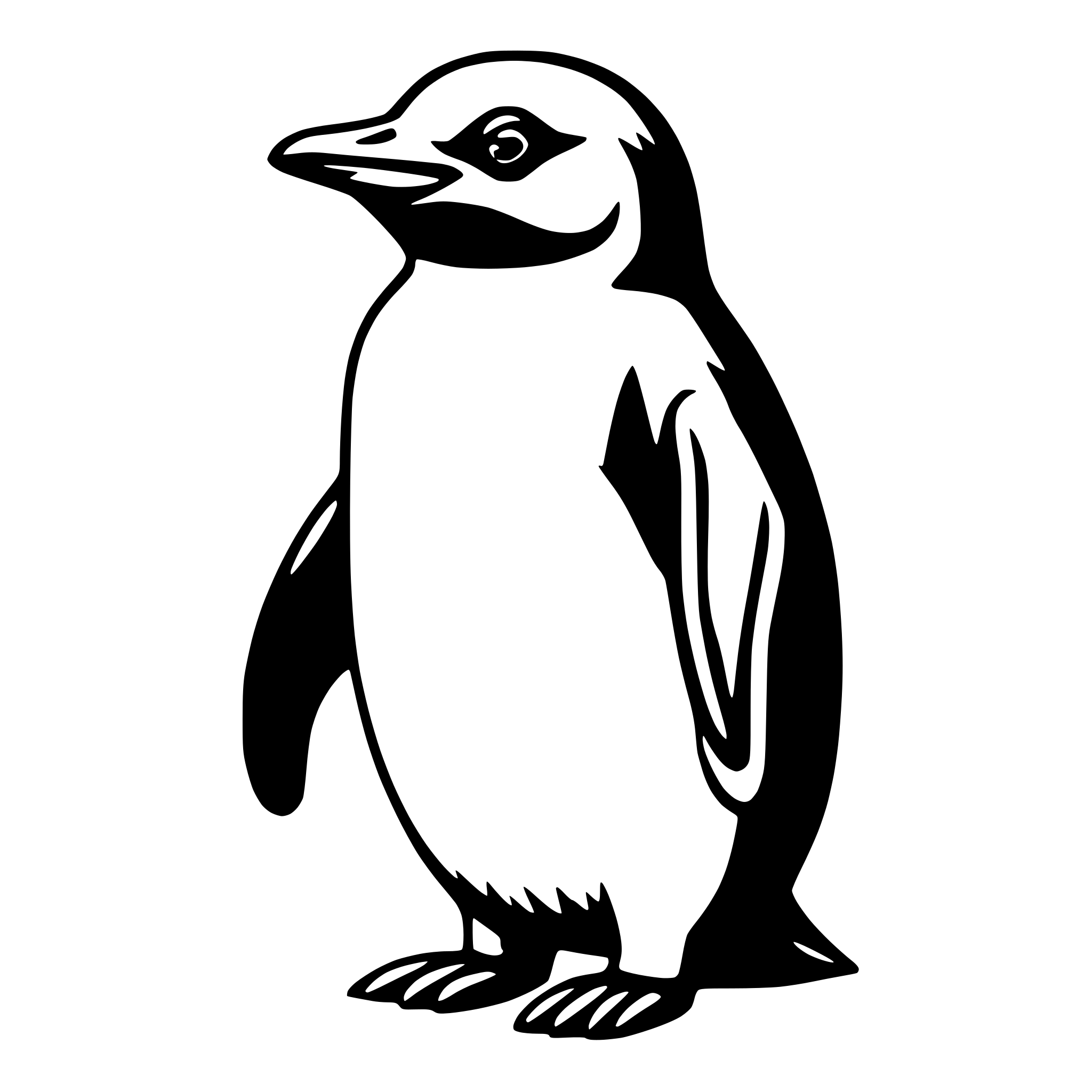 AI-generated SVG of 'blue penguin'