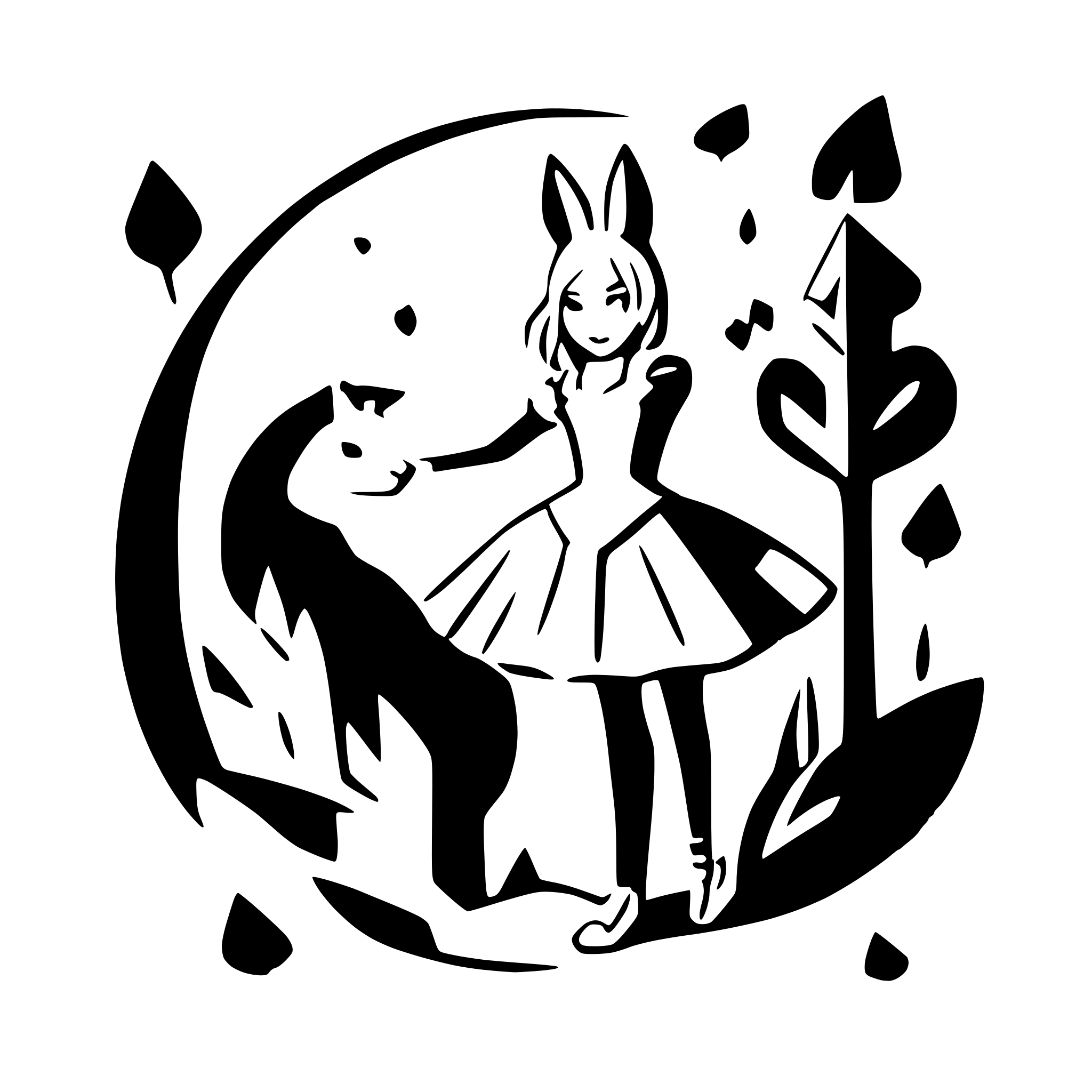 AI-generated SVG of a alice in wonderland 