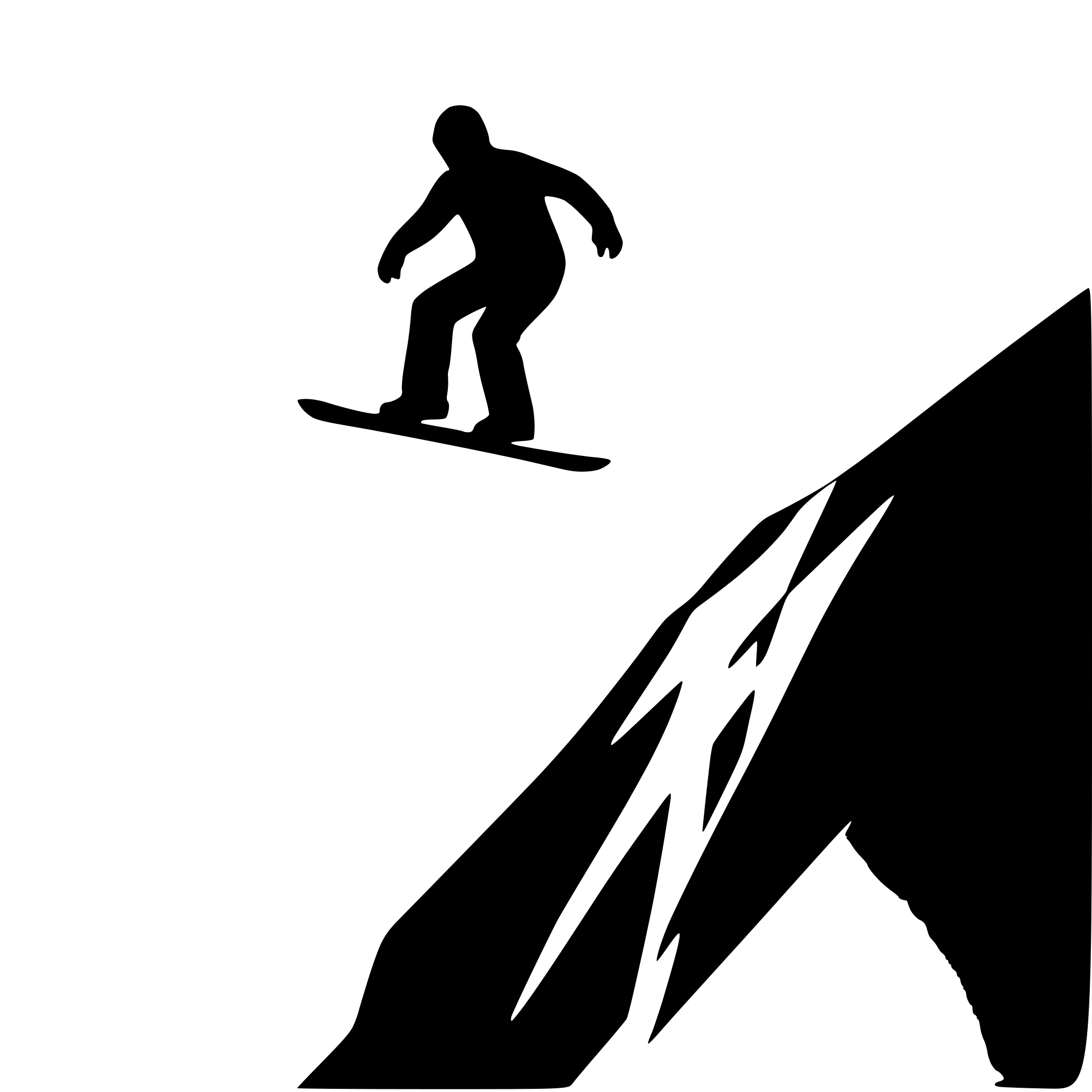AI-generated SVG of a snowboarder on a steep slope