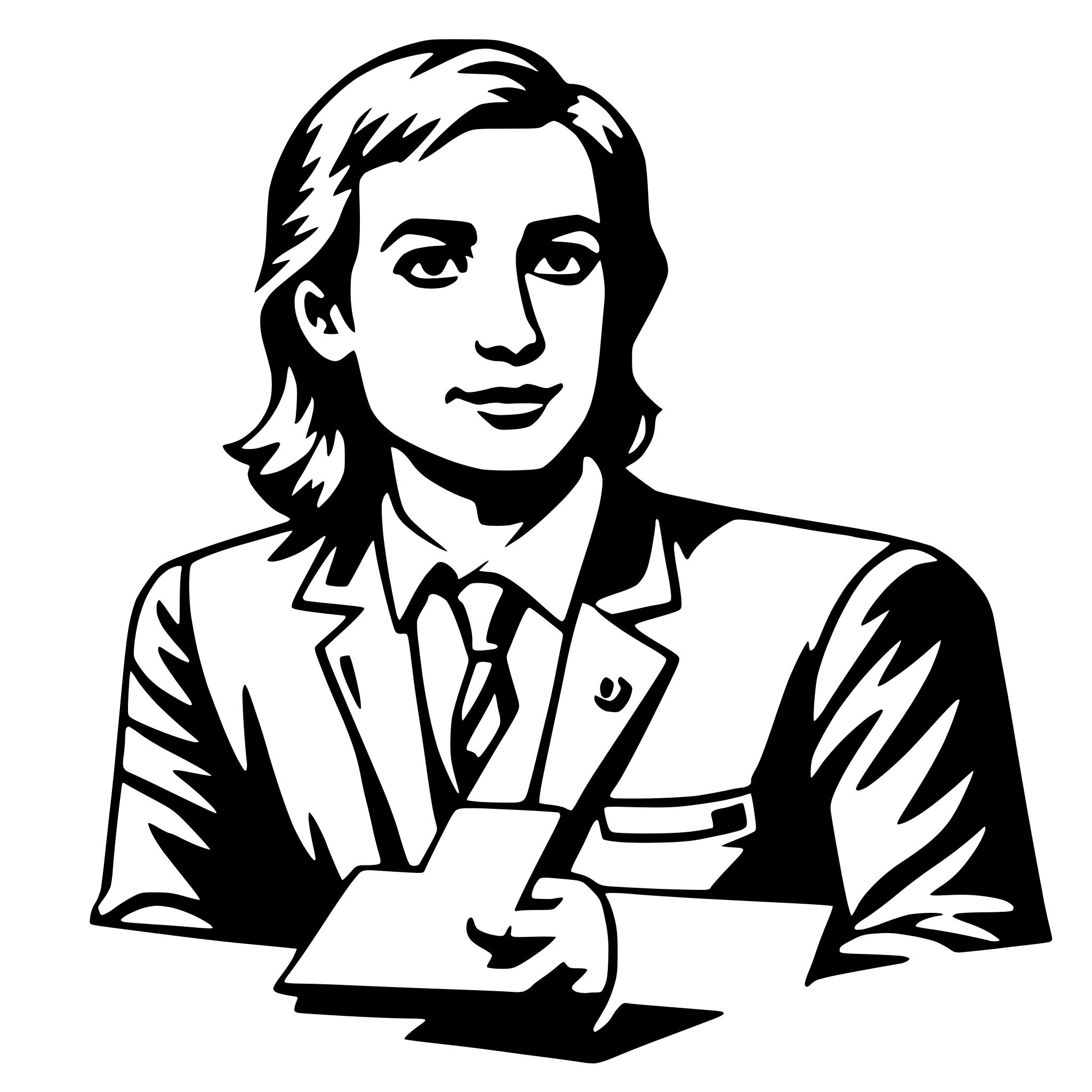 AI-generated SVG of a statistician