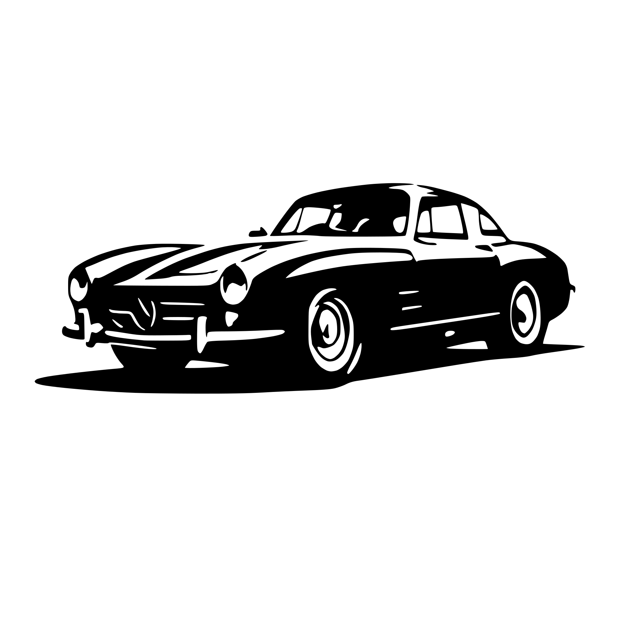 AI-generated SVG of a 300 sl rear