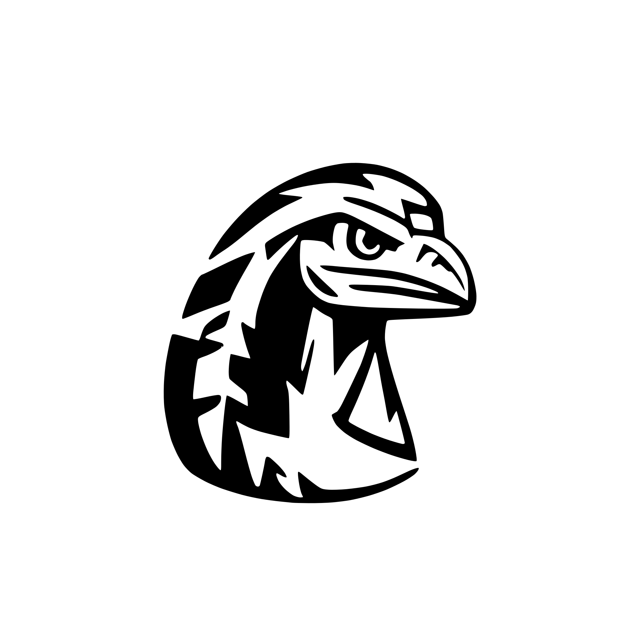 AI-generated SVG of 'Head Falcon Dinosaur'