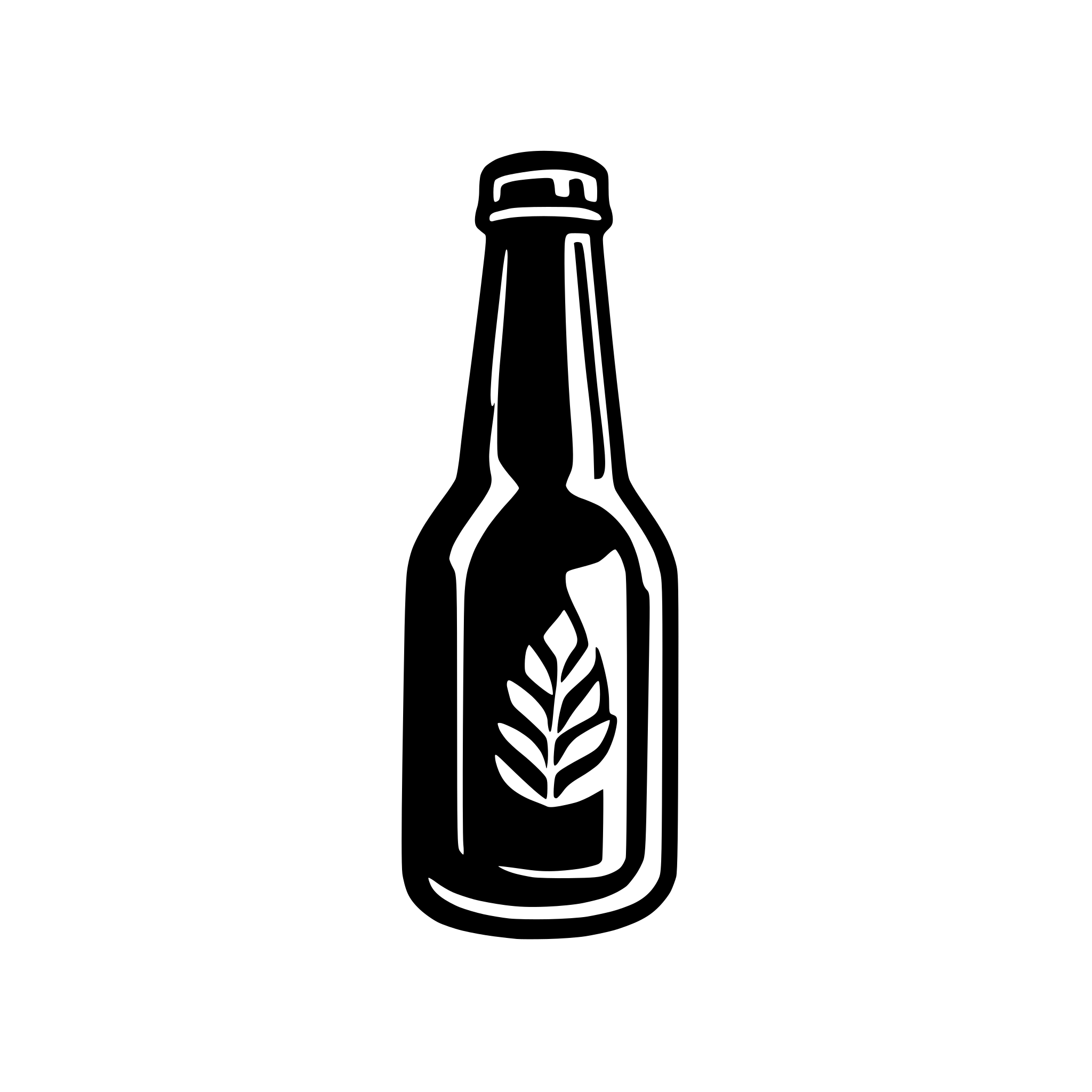 AI-generated SVG of a A very simplistic unbranded beer bottle