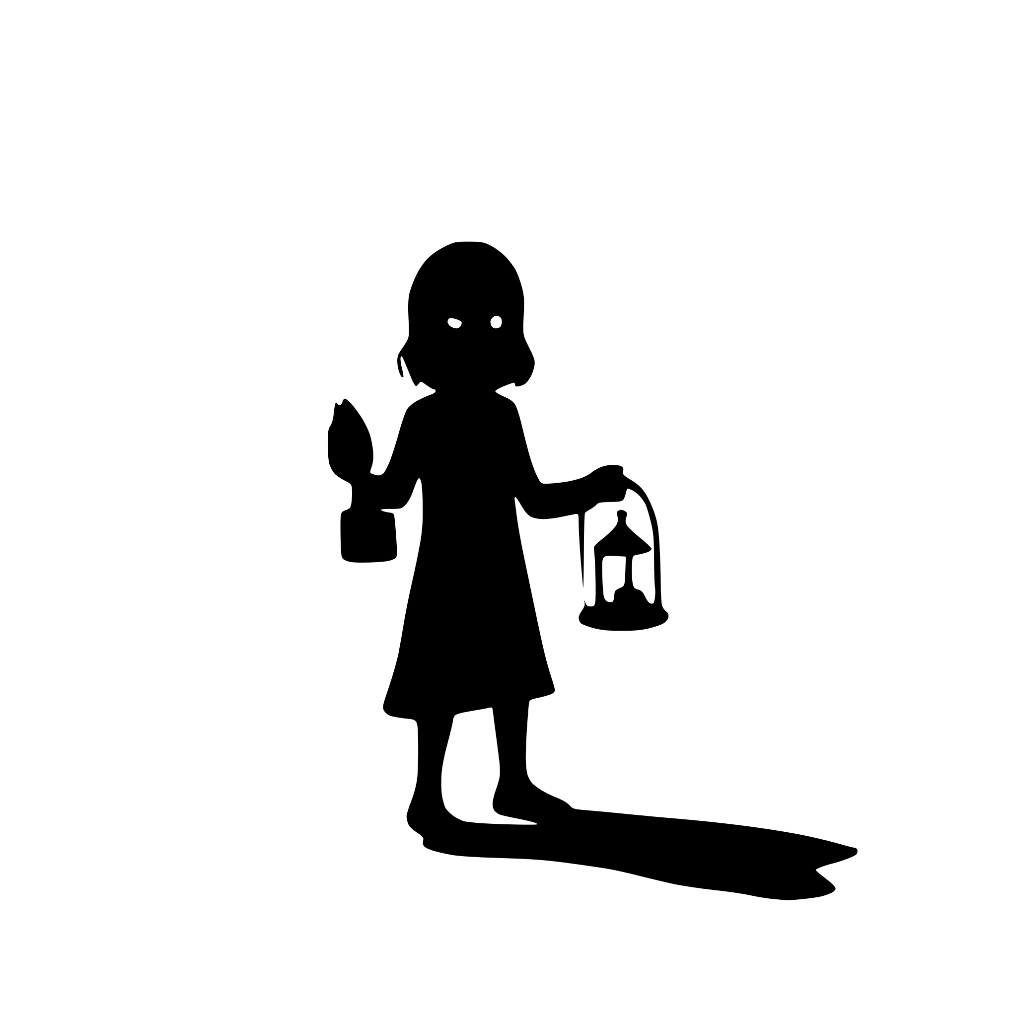 AI-generated SVG of a ghost with a latern in the hand