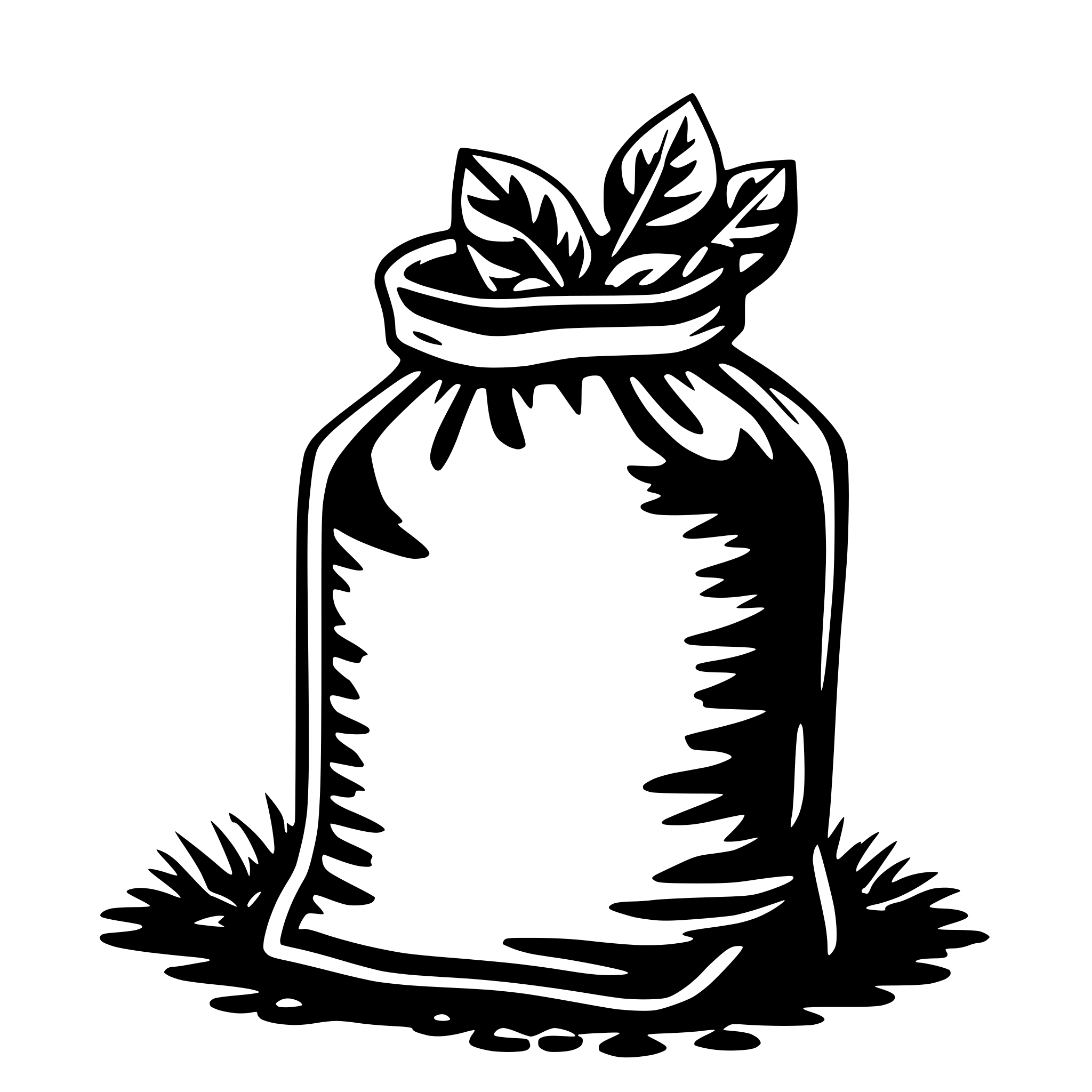 AI-generated SVG of 'Fertiliser Sack  transparent background'