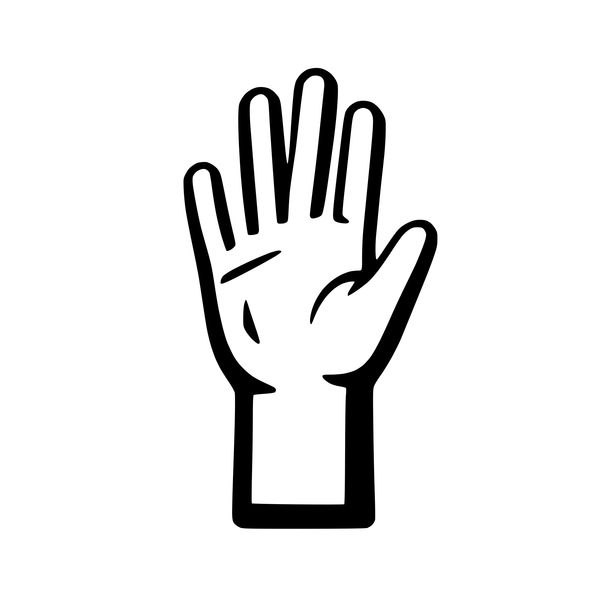AI-generated SVG of a a hand palm symbol