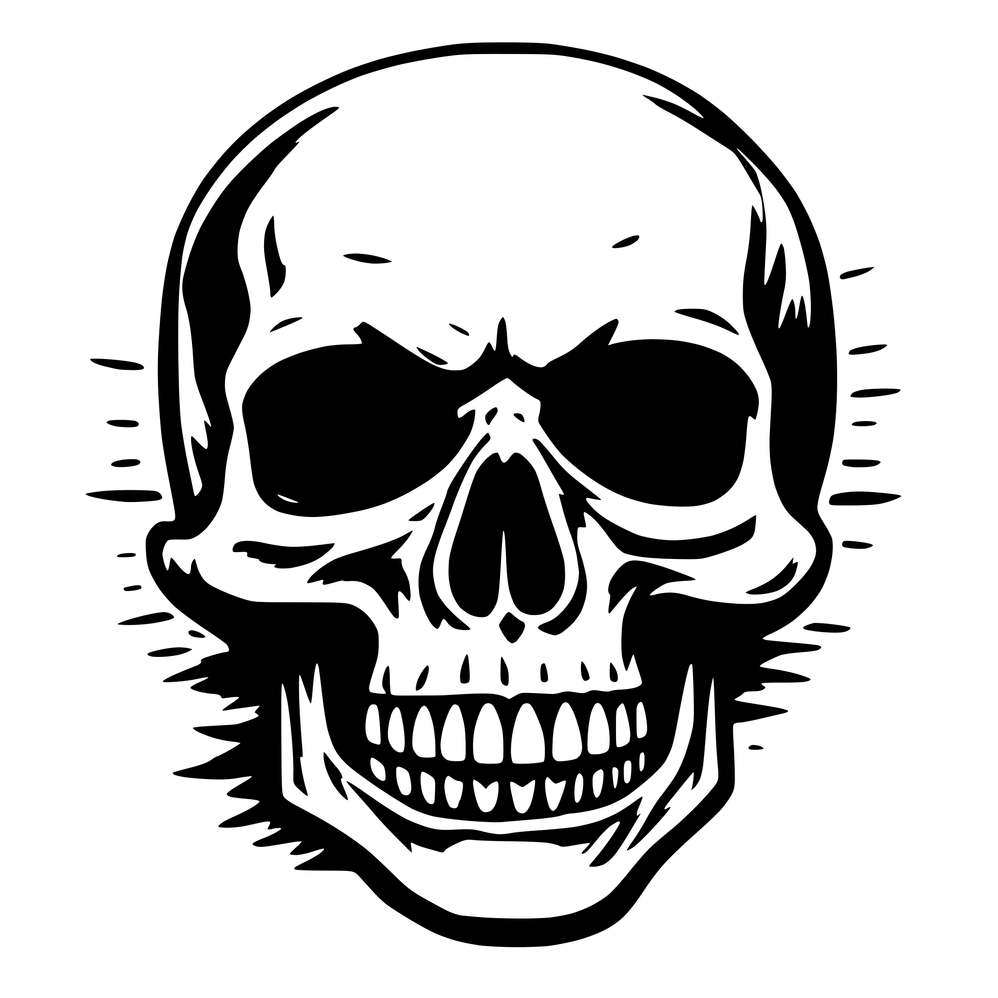 AI-generated SVG of 'angry skull'