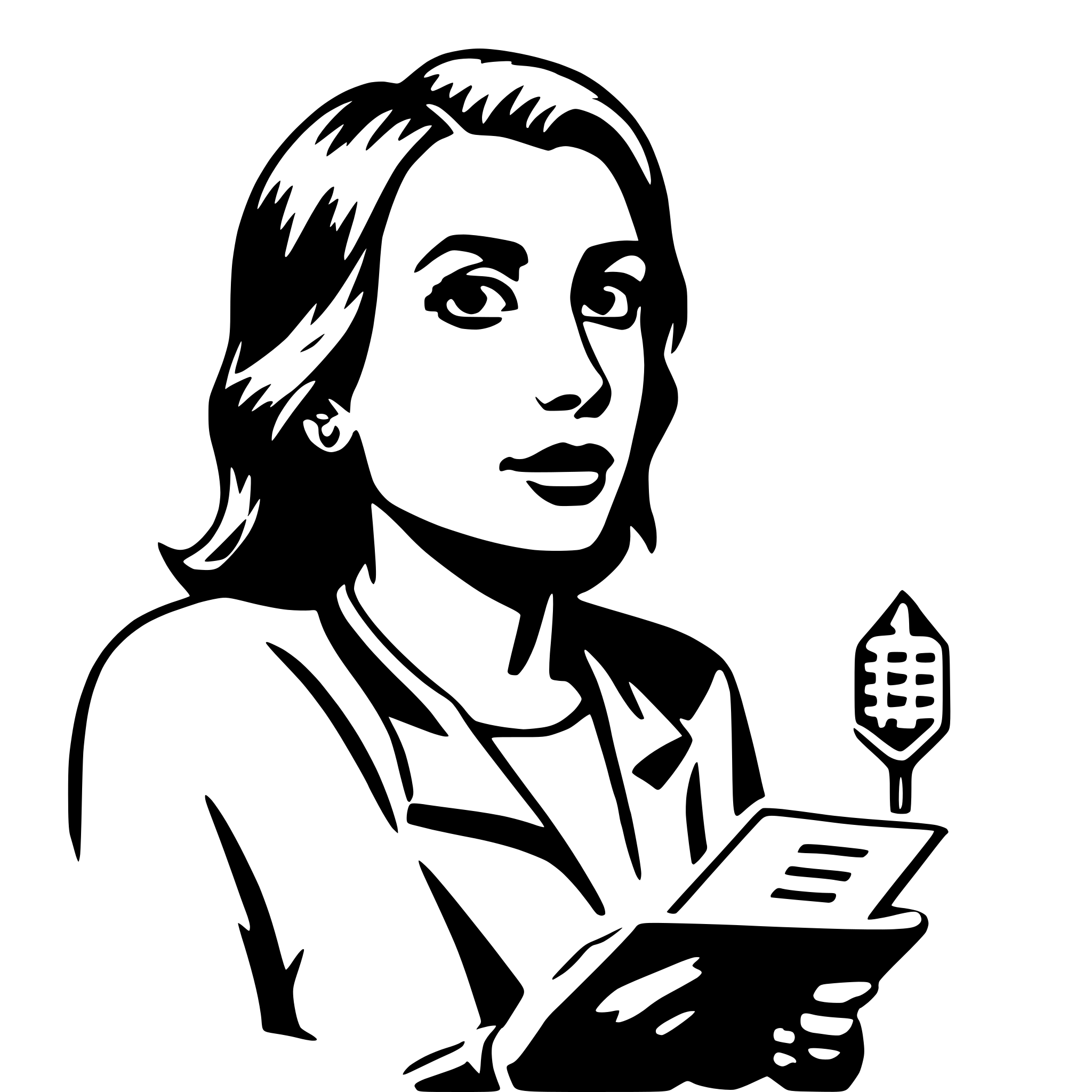 AI-generated SVG of a public relations specialist