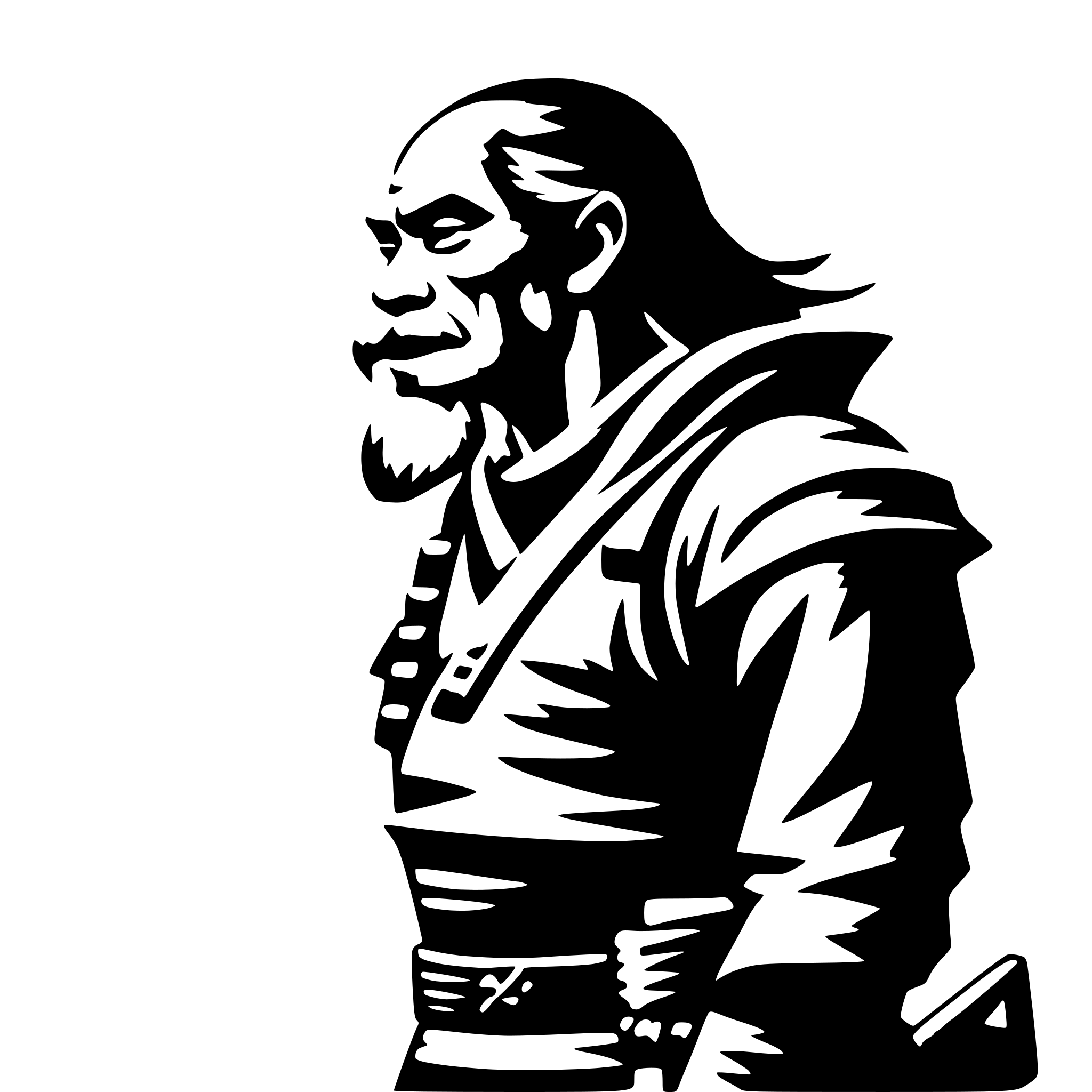 AI-generated SVG of a old samurai, side view, nostalgic