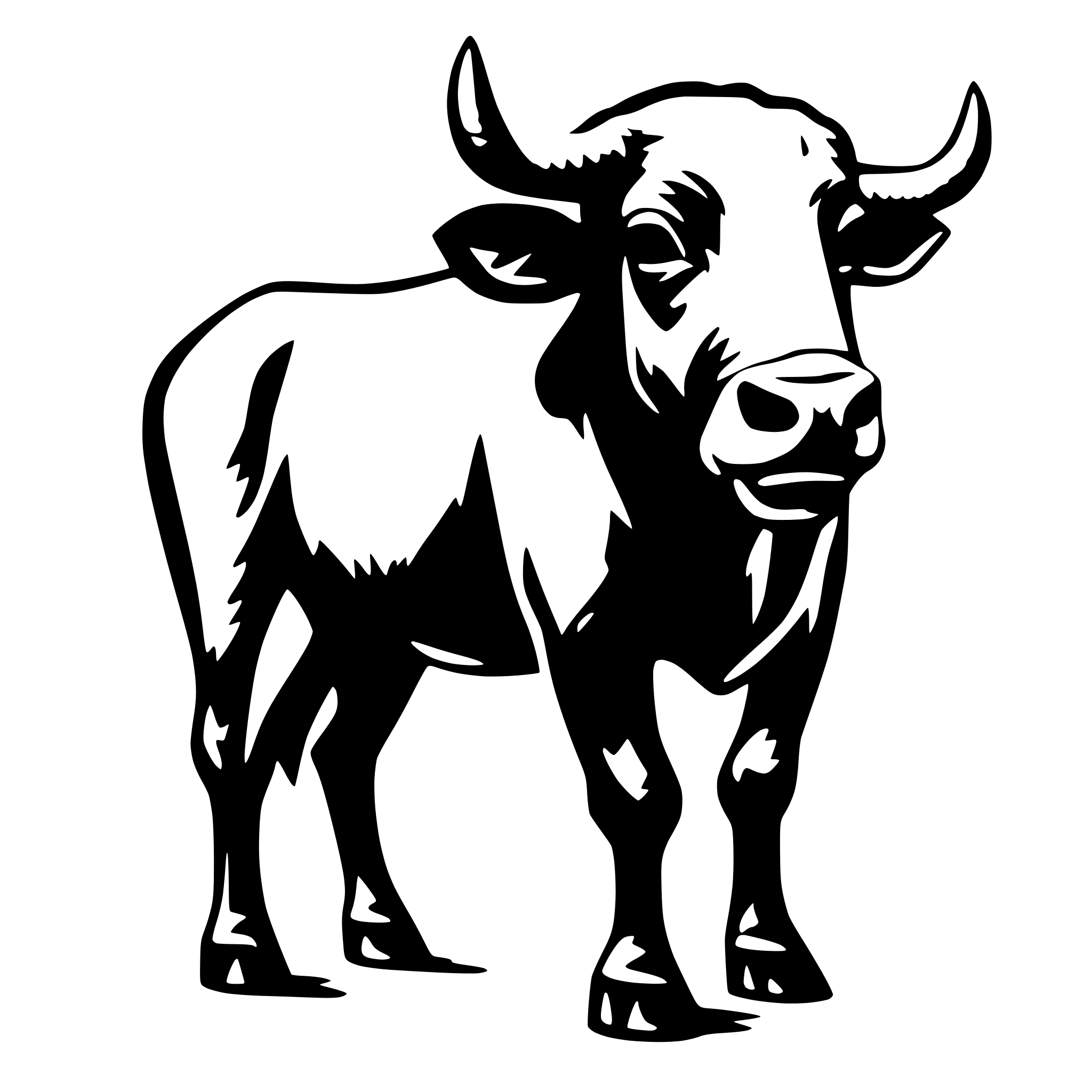 AI-generated SVG of 'Taureau'