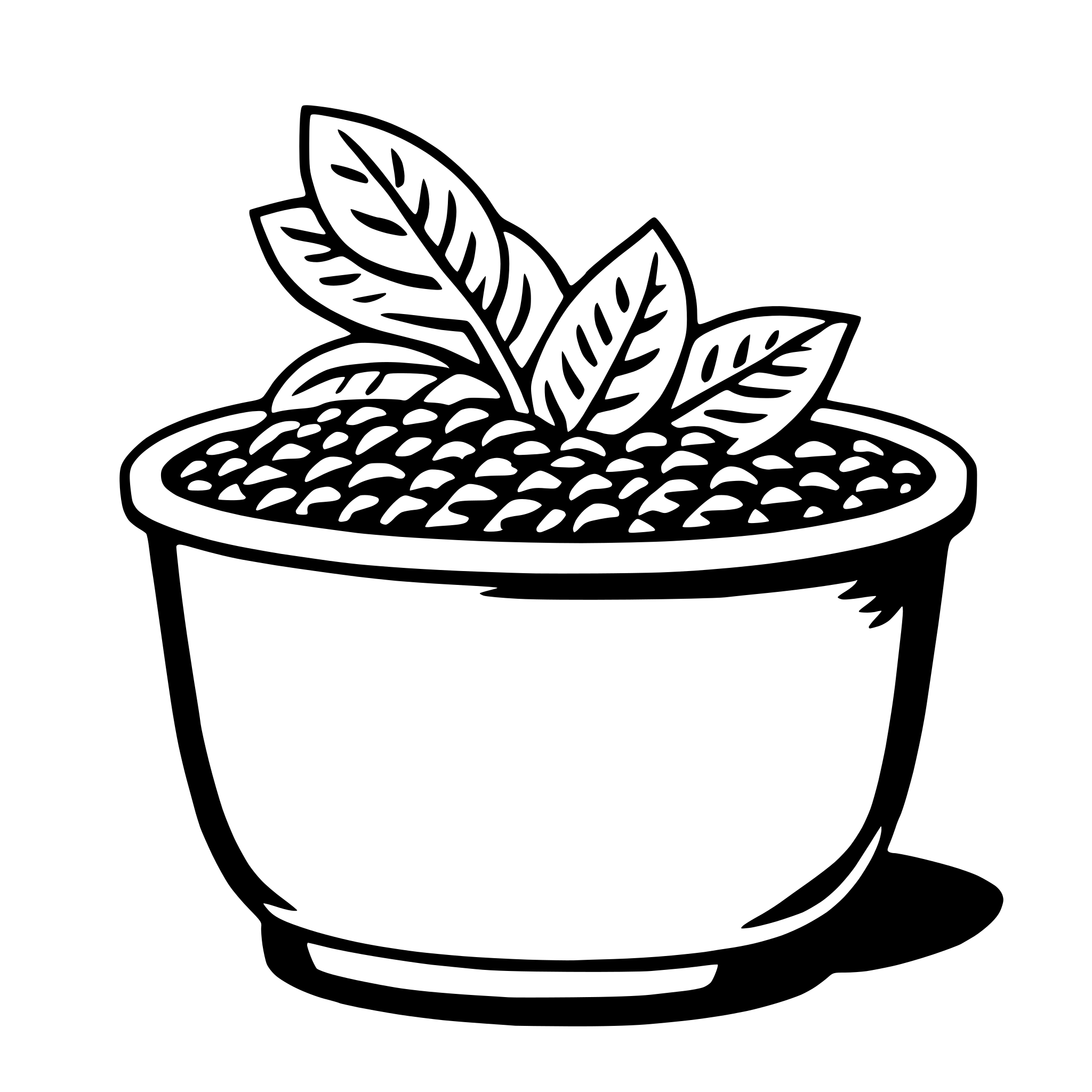 AI-generated SVG of a chia seed