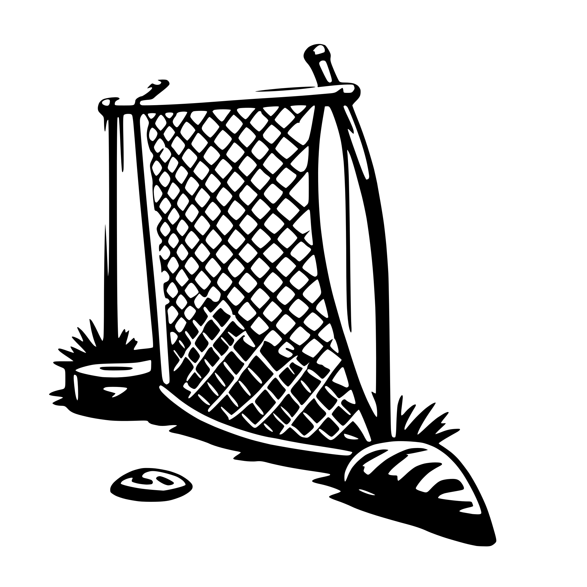 AI-generated SVG of a fishing net
