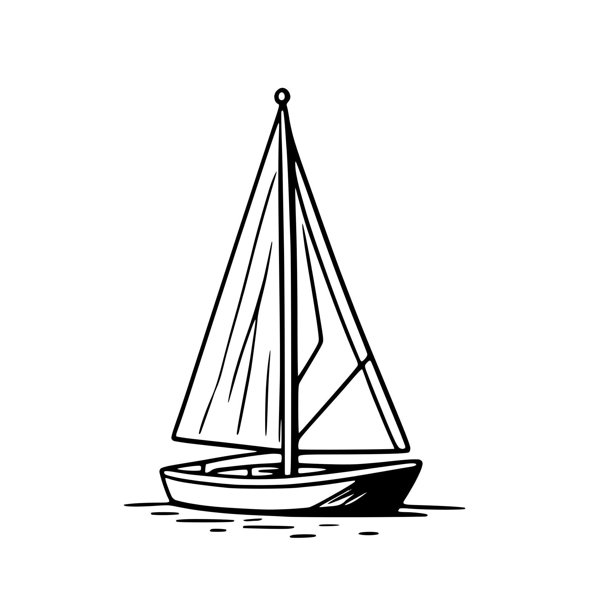 AI-generated SVG of 'sailboat on calm ocean'
