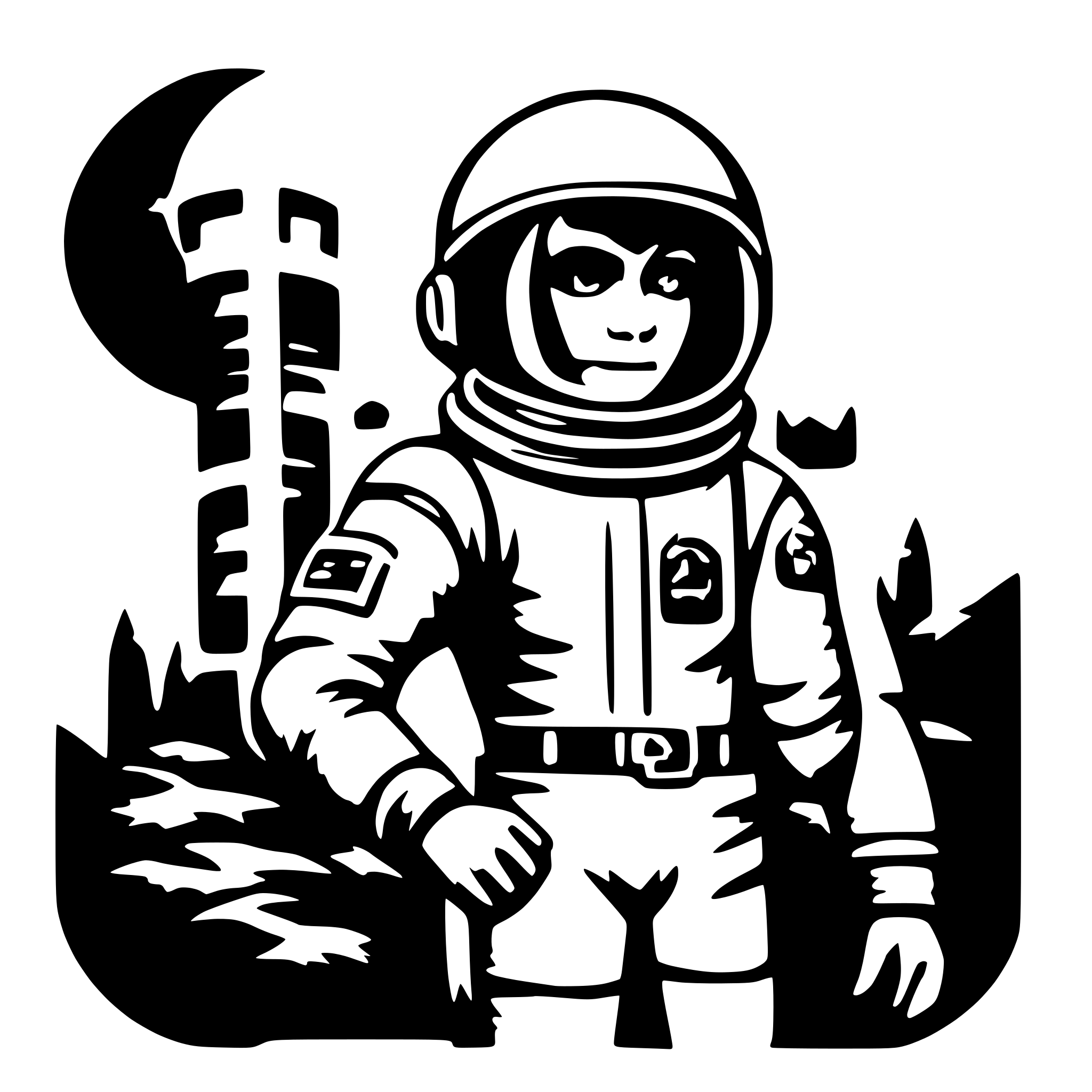 AI-generated SVG of a astronaut