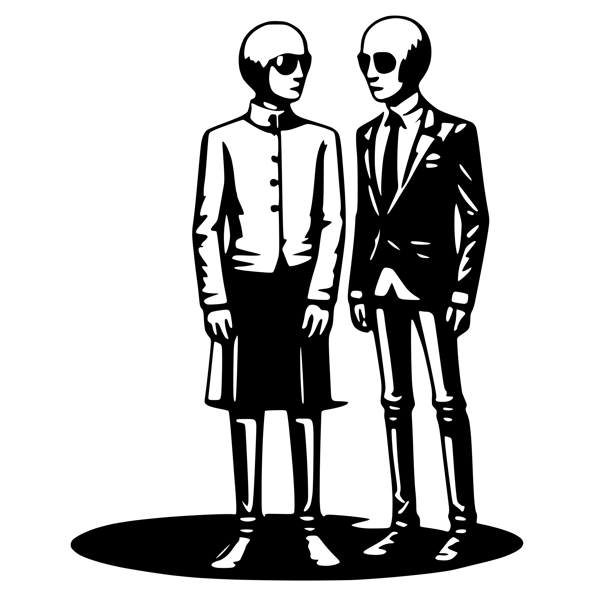 AI-generated SVG of 'Men without head'