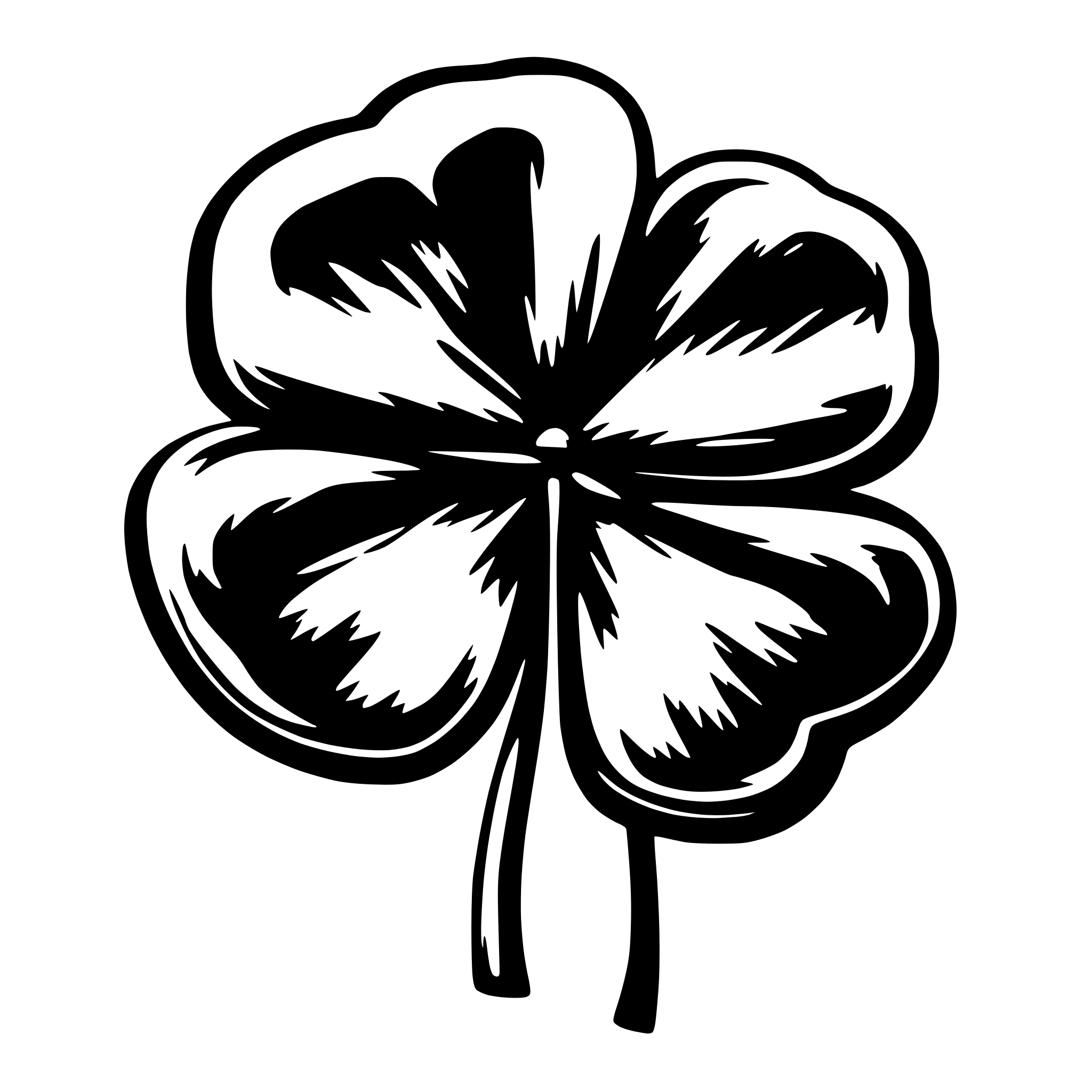 AI-generated SVG of 'Four leaf clover'