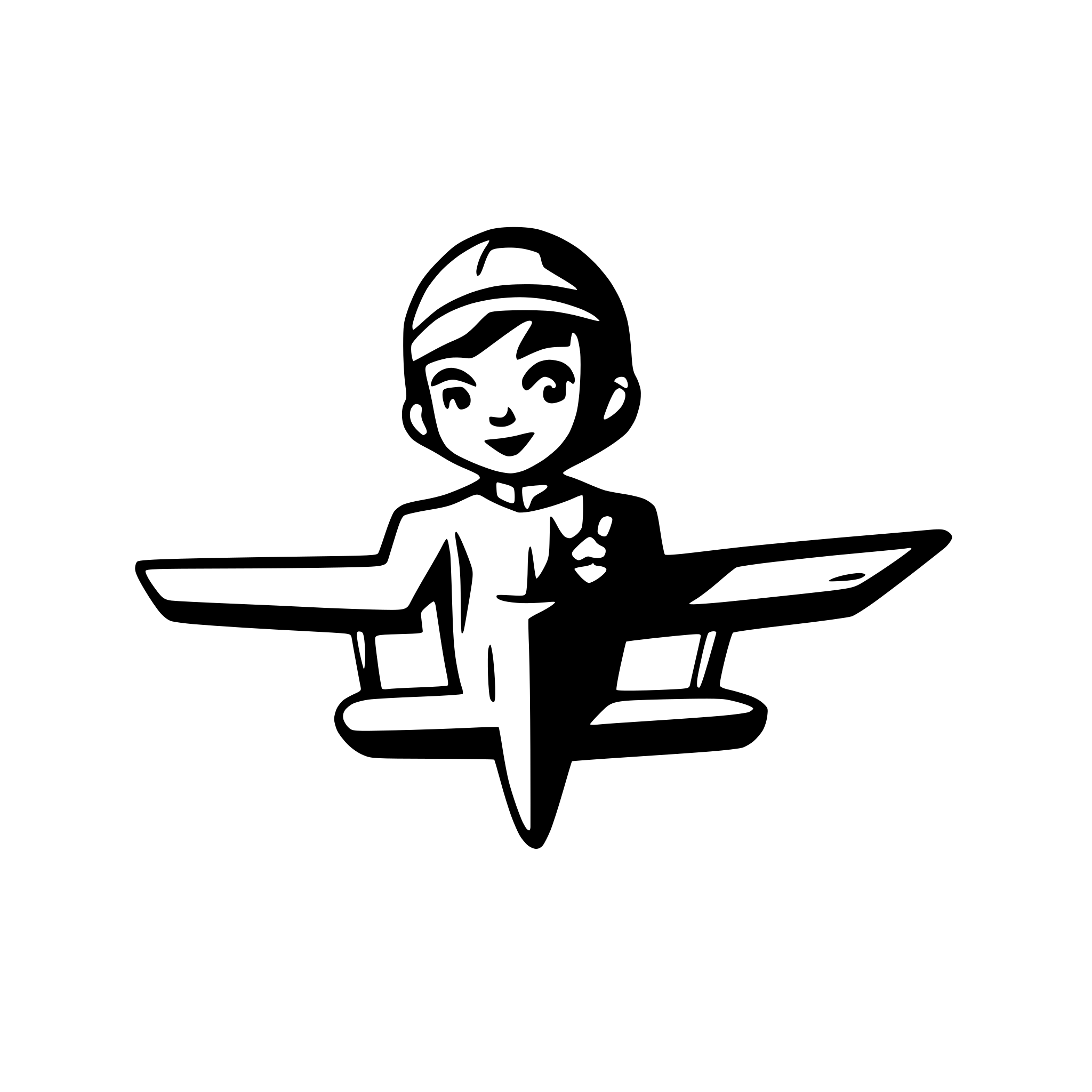 AI-generated SVG of a plane with a cut boy in the cockpit