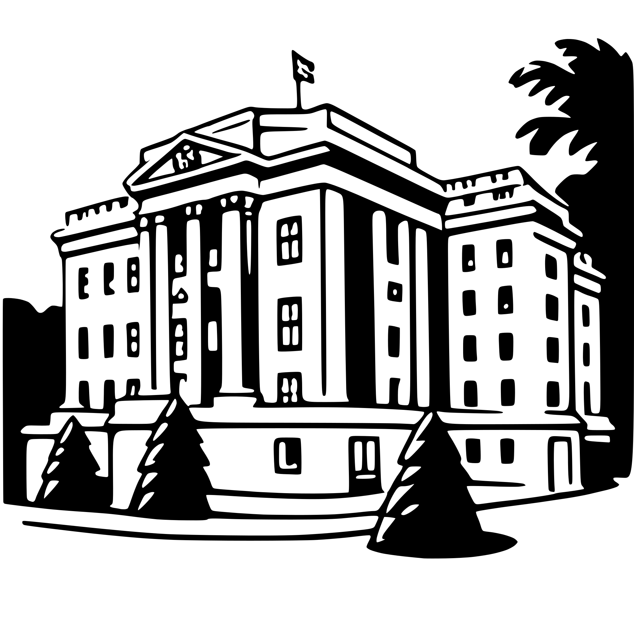 AI-generated SVG of 'buckingham palace'