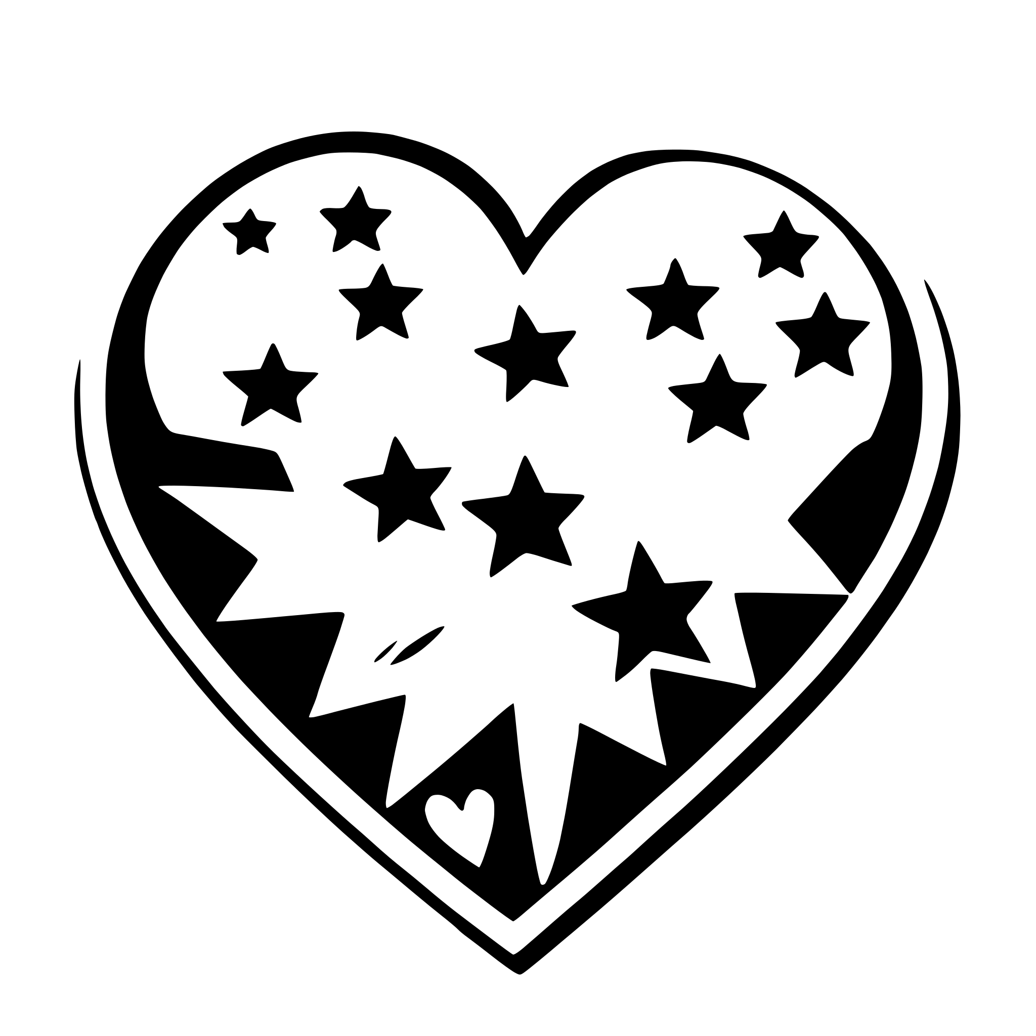 AI-generated SVG of 'heart-shaped stars'