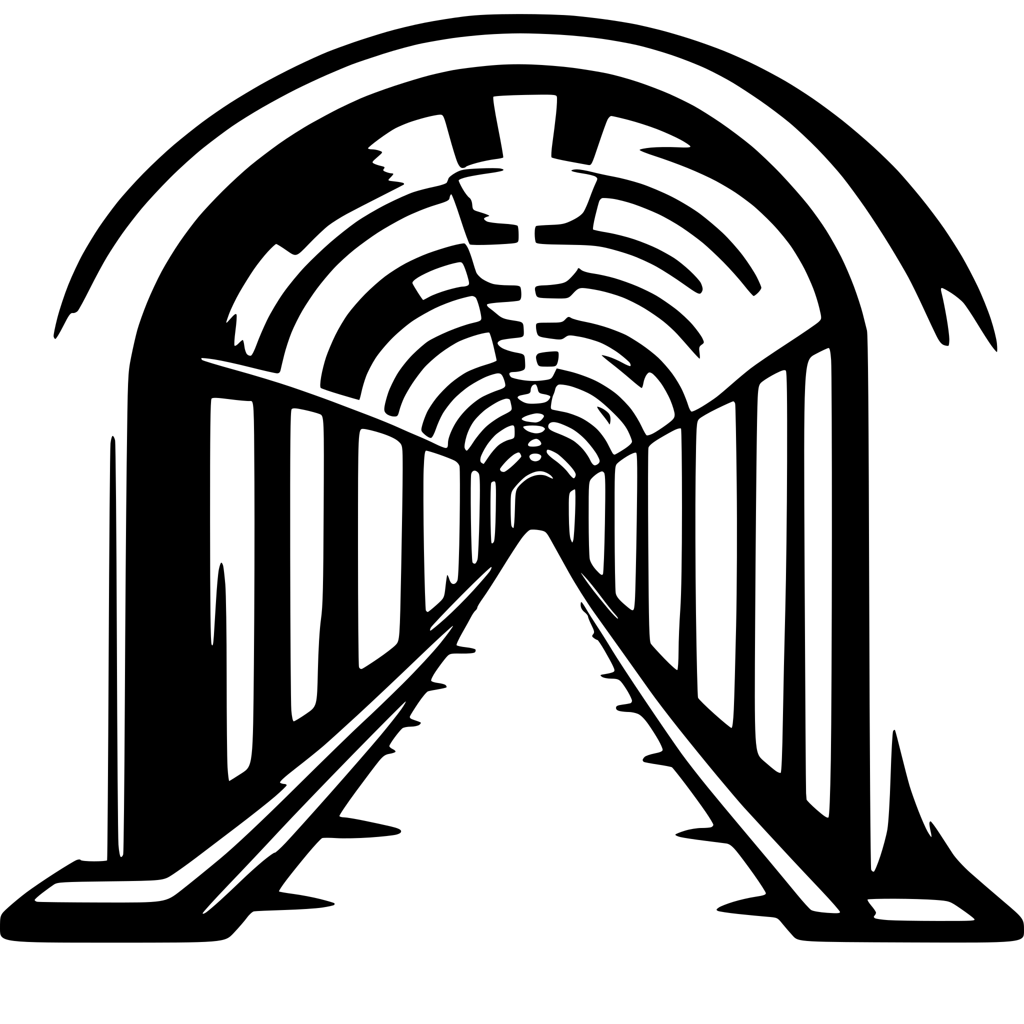 AI-generated SVG of 'scarab tunnel'